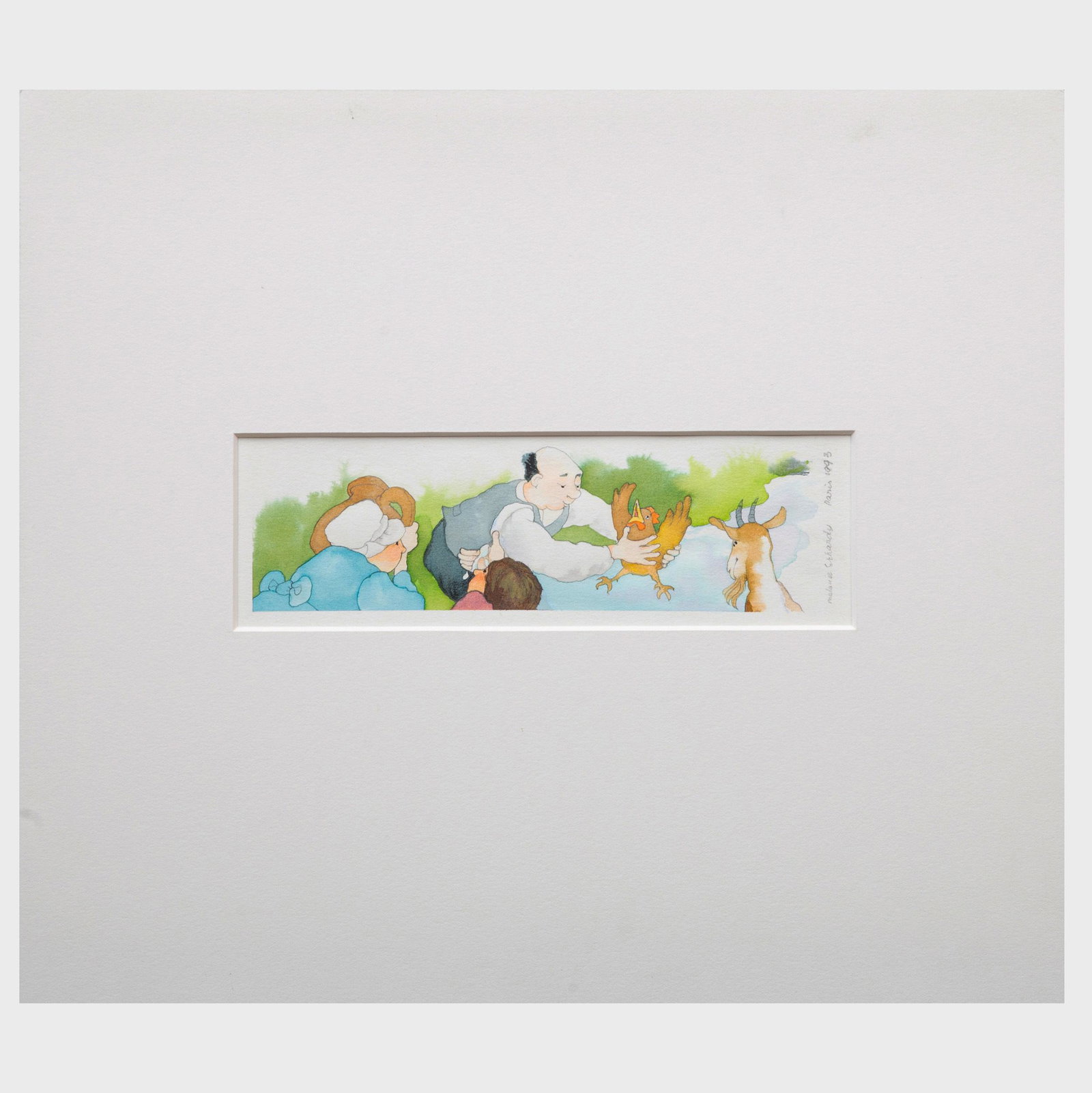 Melanie Erhardy: Six Illustrations: Melanie Erhardy: Six Illustrations Six watercolor on paper, 1984-1993, all signed 'Melanie Erhardy' lower left, three dated lower right. Various sizes, all unframed.