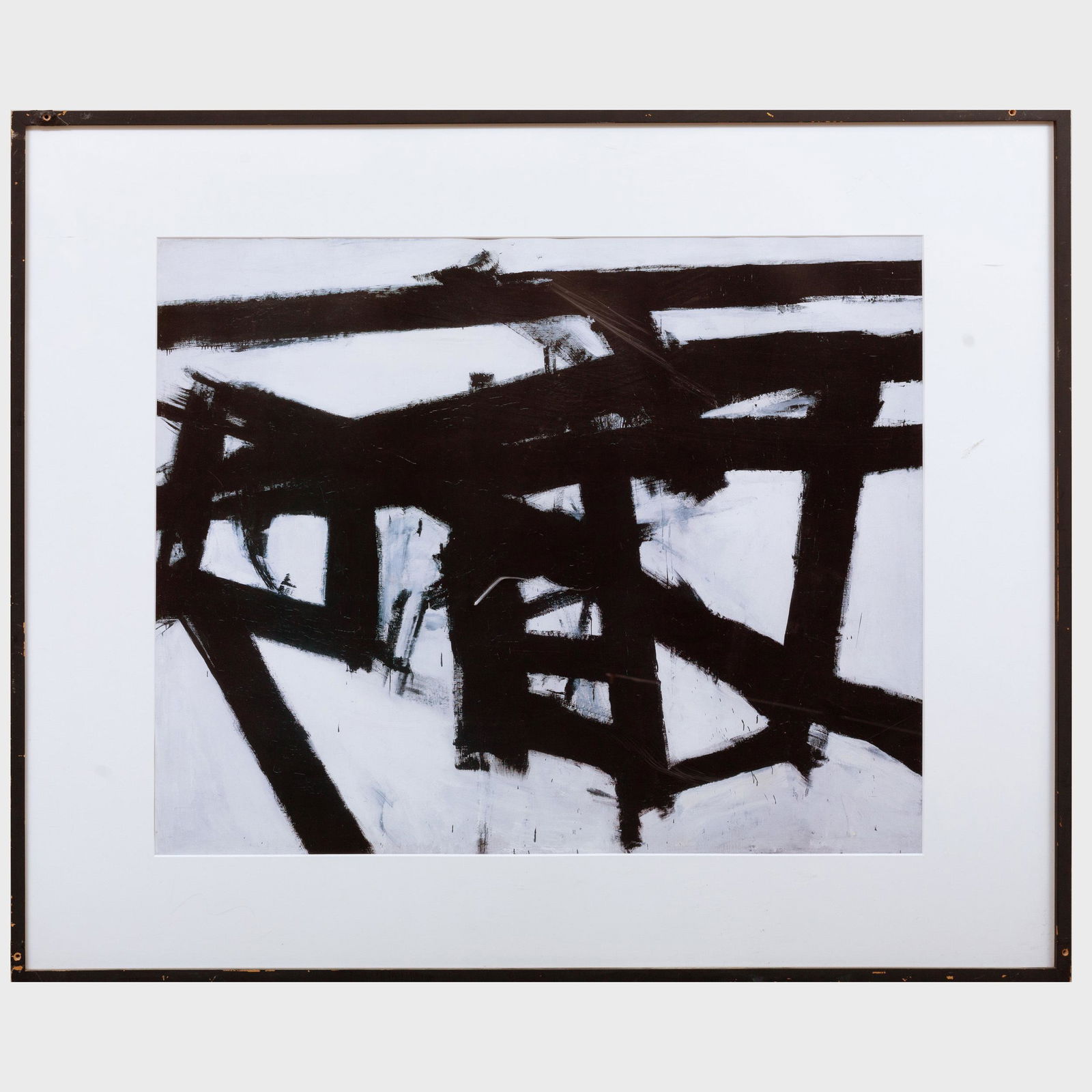 After Franz Kline (1910-1962): Untitled: After Franz Kline (1910-1962): Untitled Photomechanical reproduction on paper. 21 1/2 x 27 in. (sight), 31 37 1/2 in. (frame). The Collection of Arthur Brandt.