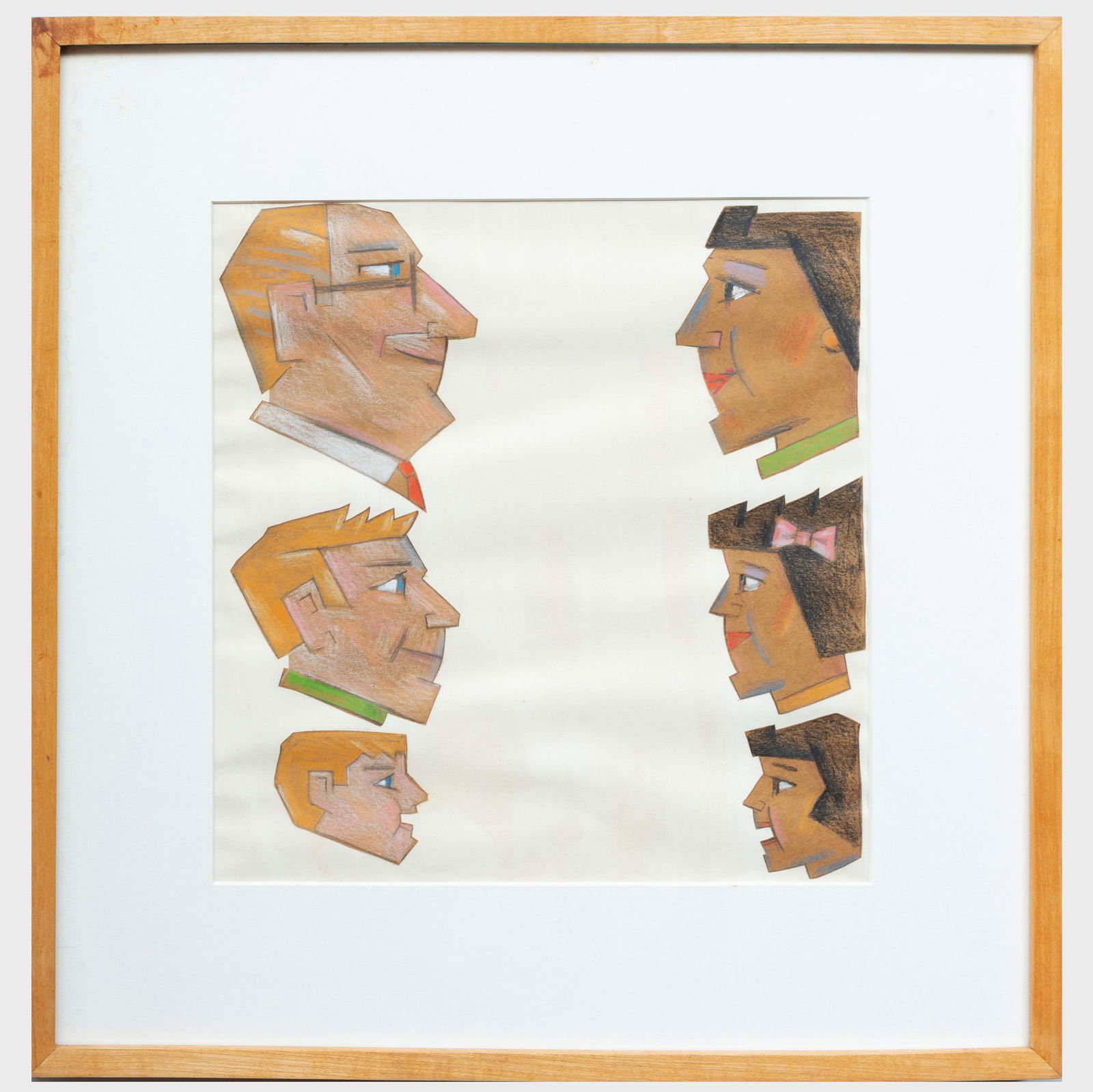 Seymour Chwast (b. 1931): Untitled: Seymour Chwast (b. 1931): Untitled Colored pencil and collage on paper, 1990, unsigned. 16 1/2 x 13 1/2 in. (sheet), 19 x 18 1/2 in. (frame). Estate of Ivan Chermayeff