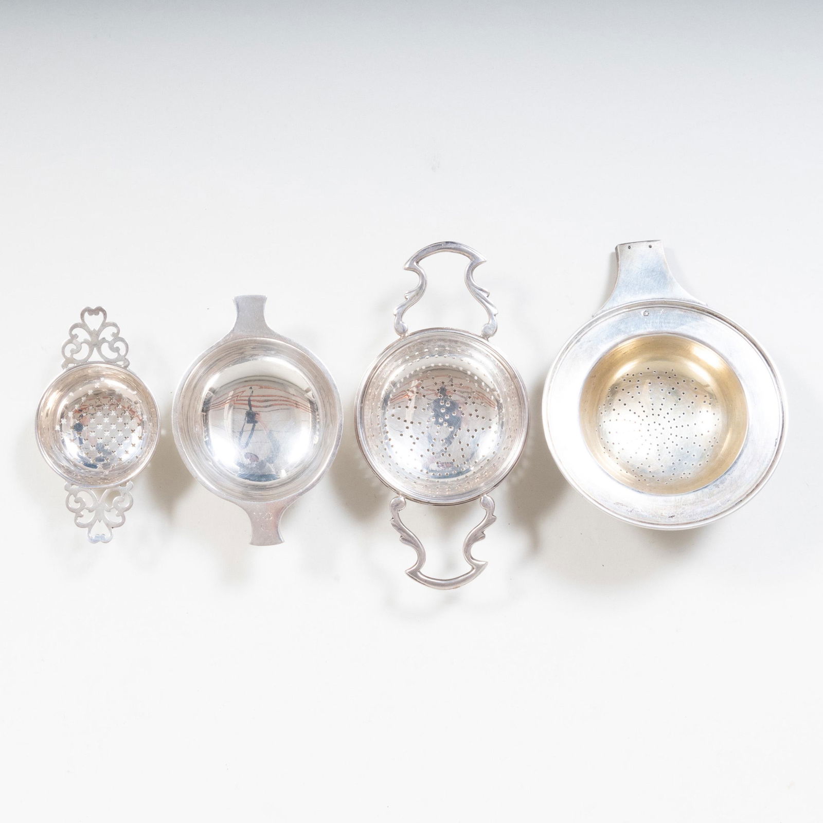 Three British Silver and a Hungarian Tea Strainers (1 of 8)