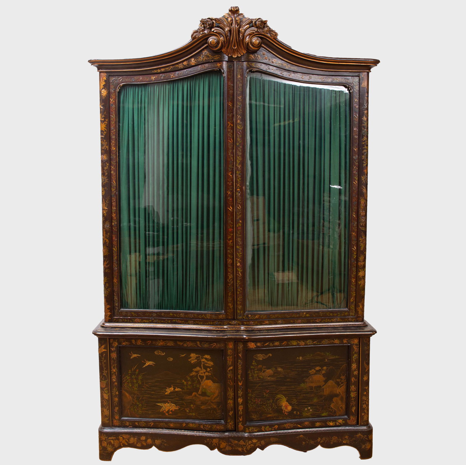 Large Continental Chinoiserie Decorated Wardrobe (1 of 3)