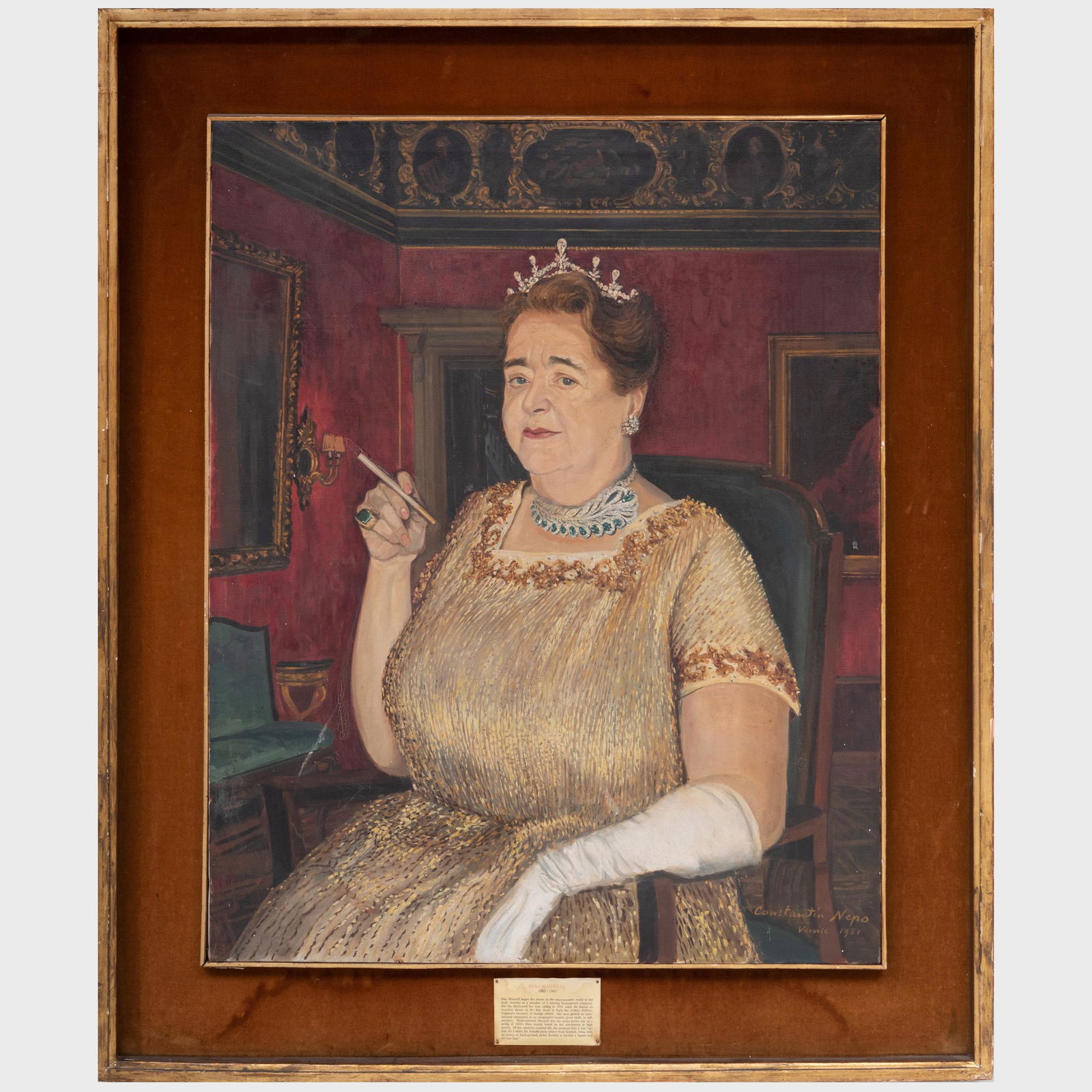 Constantine Nepo (1915-1976): Portrait of Elsa Maxwell (1 of 5)