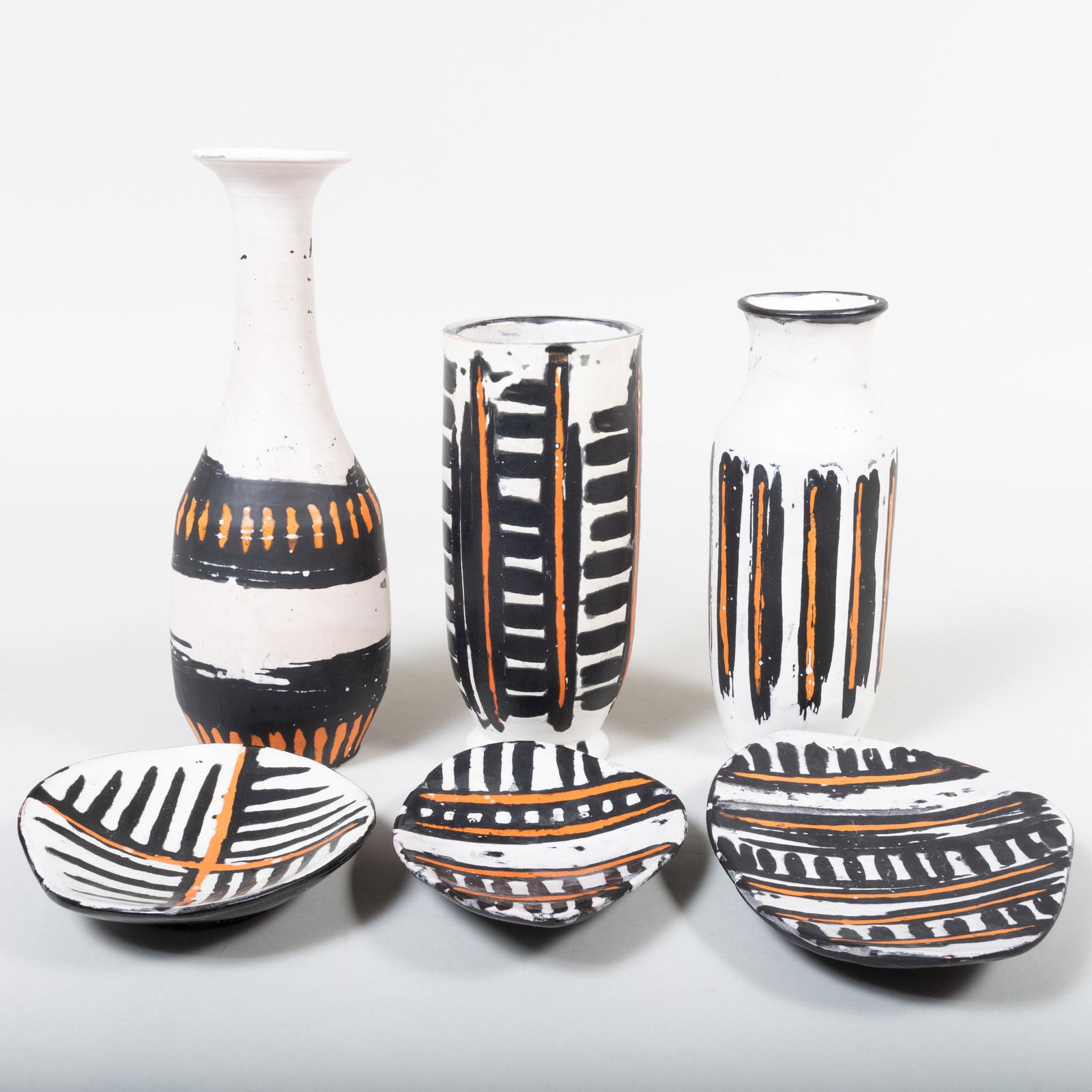 Group of Six Livia Gorka Glazed Earthenware Table (1 of 12)