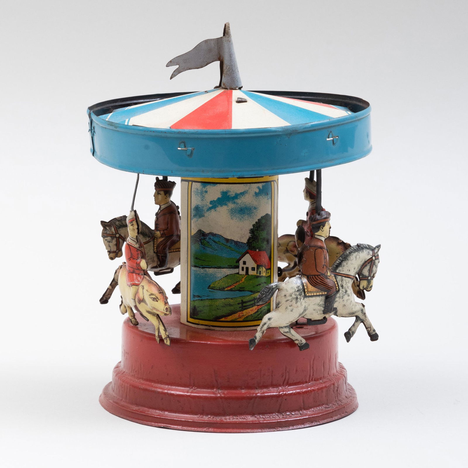 Tin Keywind Carousel, by Siegfried Gunthermann: Tin Keywind Carousel, by Siegfried Gunthermann