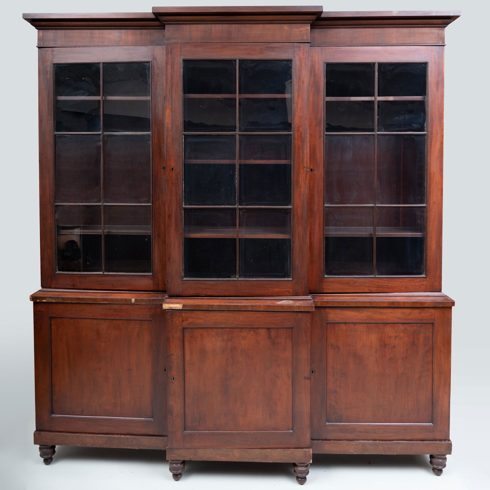 Classical Mahogany Breakfront Bookcase, Baltimore (1 of 7)