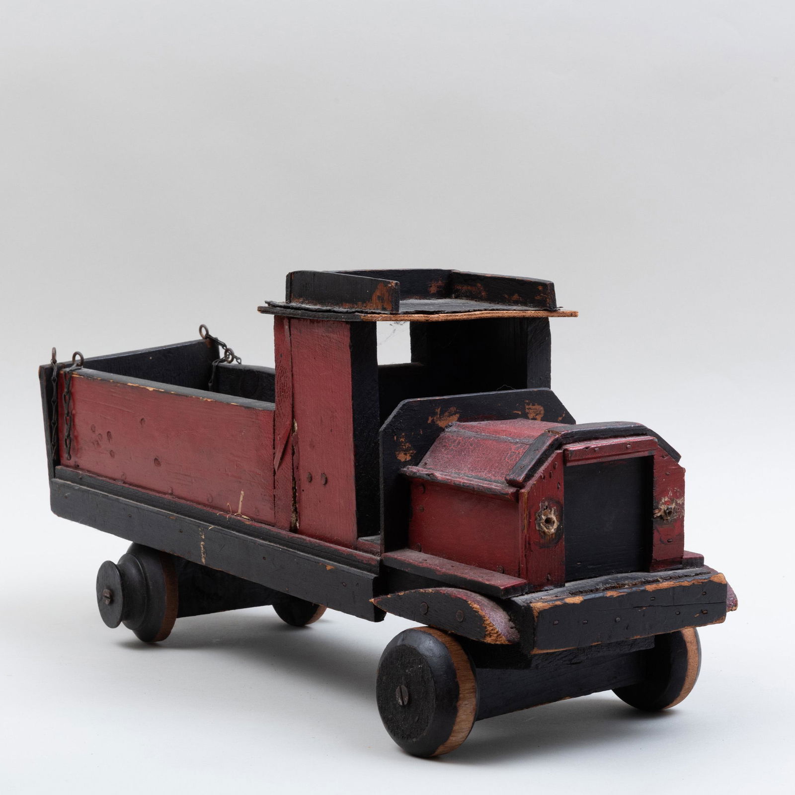 Red and Black Painted 'Richard' Wood Toy Coal Truck (1 of 7)
