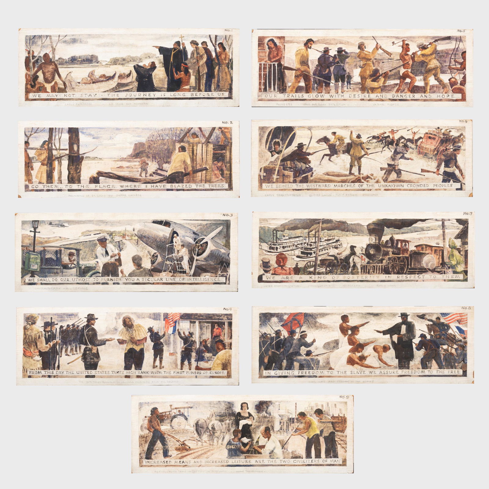 Martin Gambee (1905-1969): Mural Maquettes: Nine Images (1 of 18)