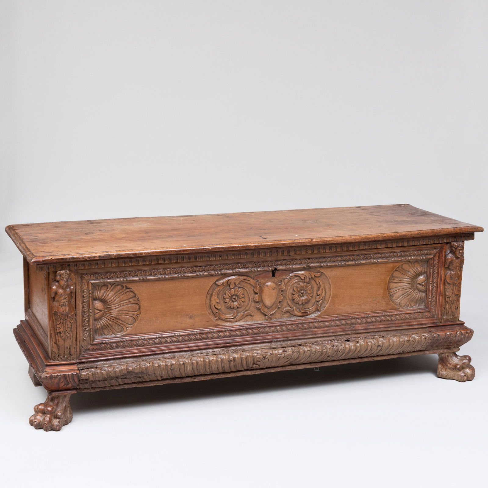 Italian Baroque Carved Walnut Cassone (1 of 10)