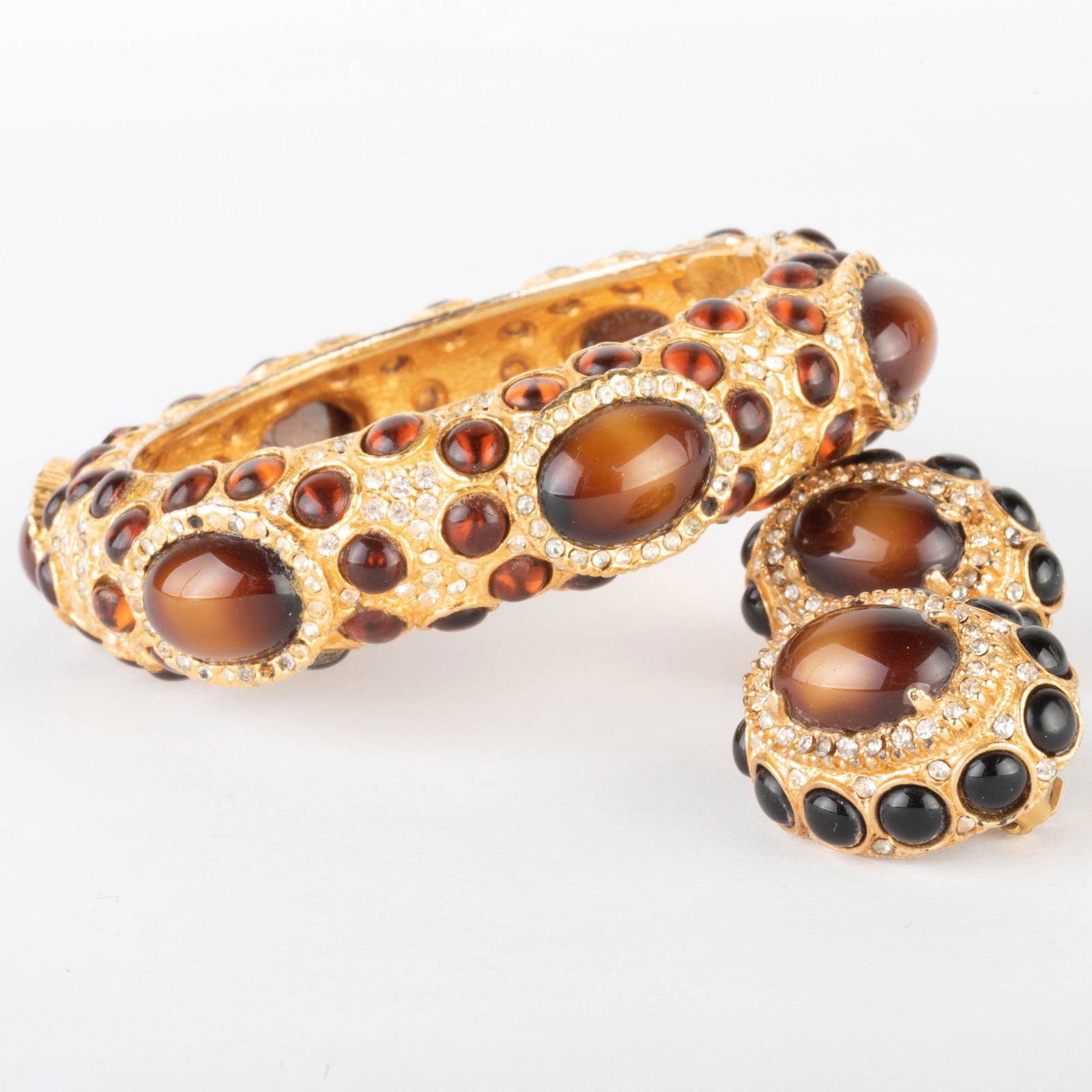 Kenneth Jay Lane Bangle Bracelet and Matching Pair of (1 of 7)