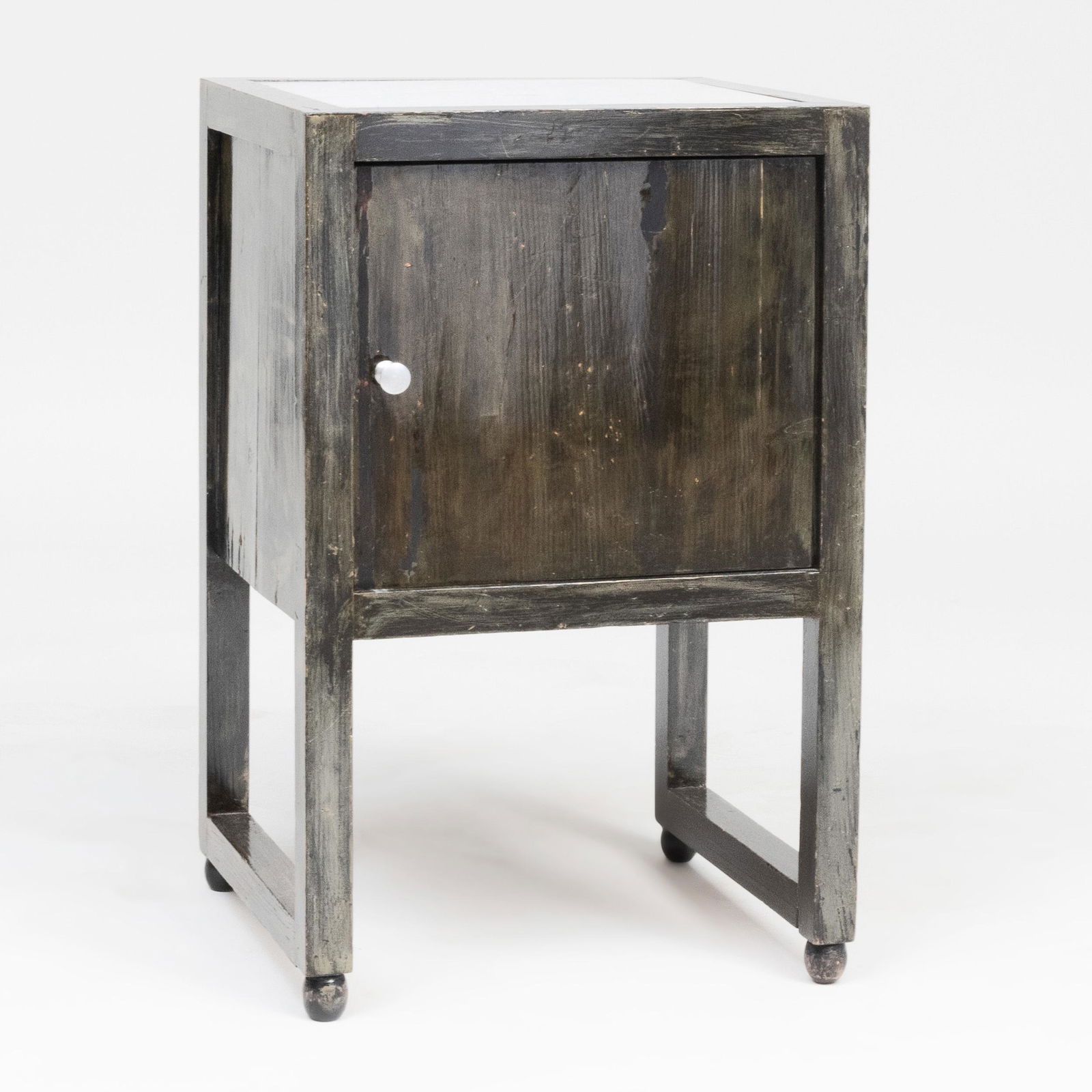 Josef Hoffmann Marble and Ebonized Wood 'Knips': Josef Hoffmann Marble and Ebonized Wood 'Knips' Nightstand 27 3/4 x 17 5/8 x 15 7/8 in. Note: One of Josef Hoffman last villa projects was for Sonya Knips, a model for Gustav Klimt, the wife of indus