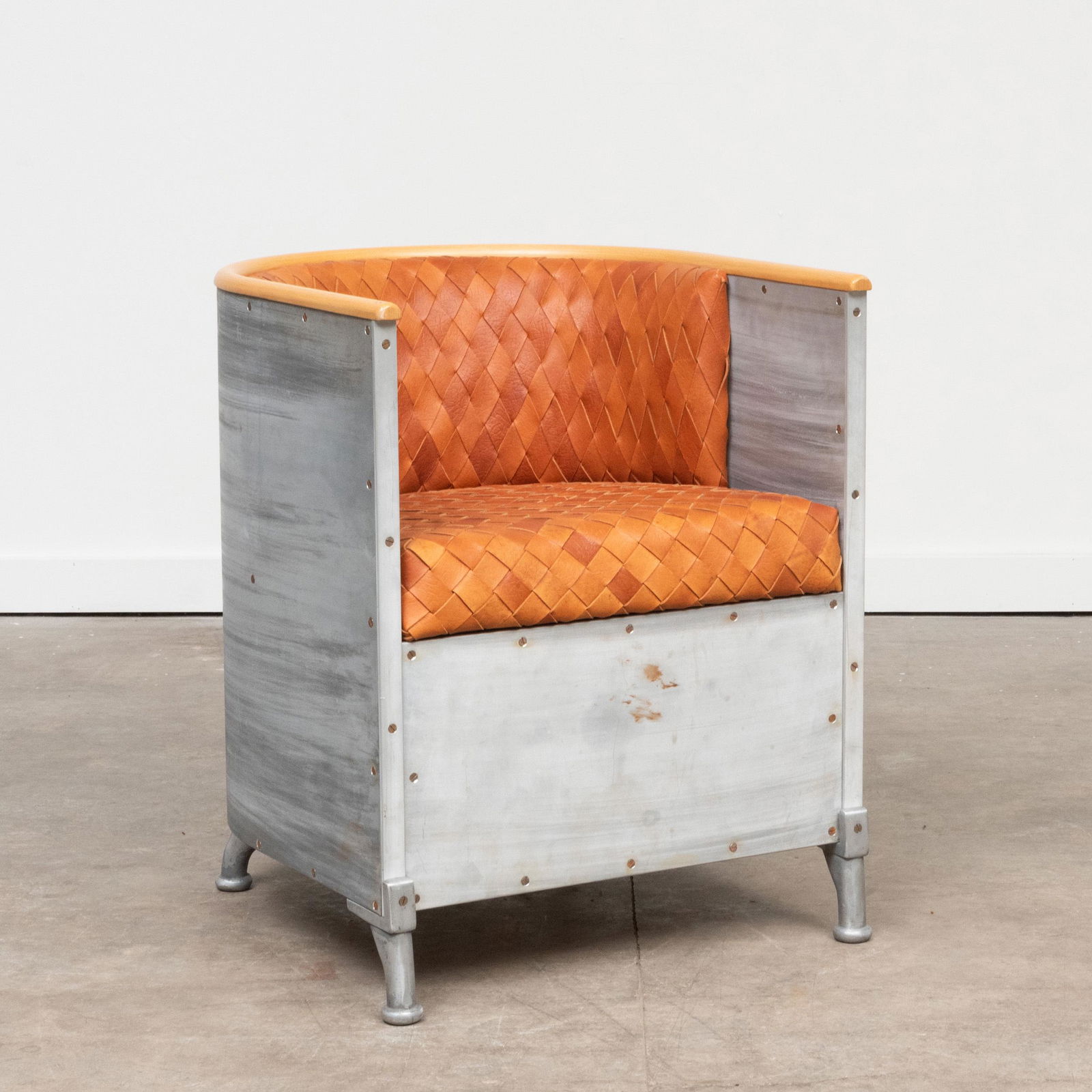 Mats Theselius Aluminum and Woven Leather 'Fatolj' (1 of 8)