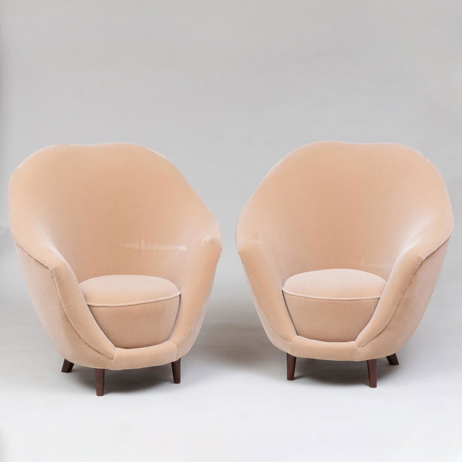 Pair of Velvet Upholstered Armchairs, Attributed to Ico (1 of 7)