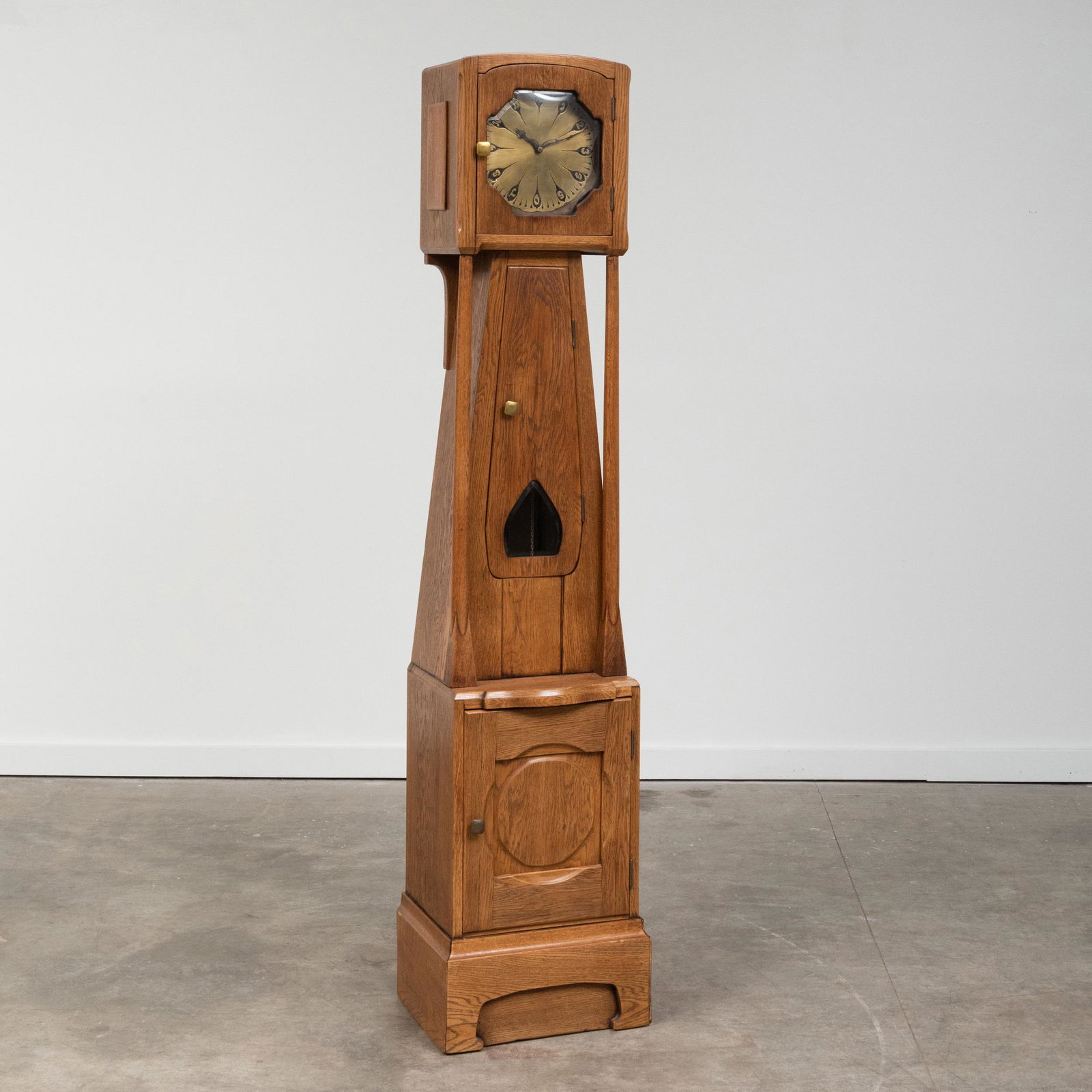 Richard Riemerschmid Oak and Copper Tall Case Clock (1 of 10)
