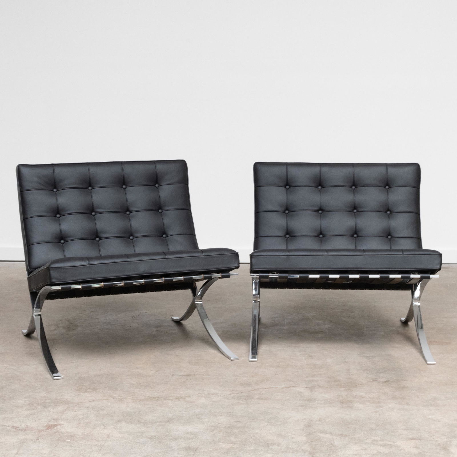 Pair of Mies van der Rohe Chrome and Leather (1 of 8)