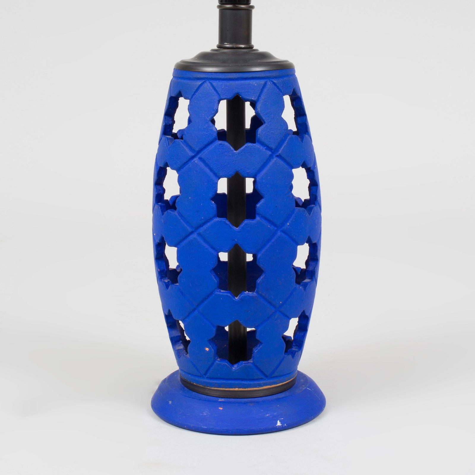 Majorelle Garden Painted Terracotta Pot Mounted as a (1 of 3)