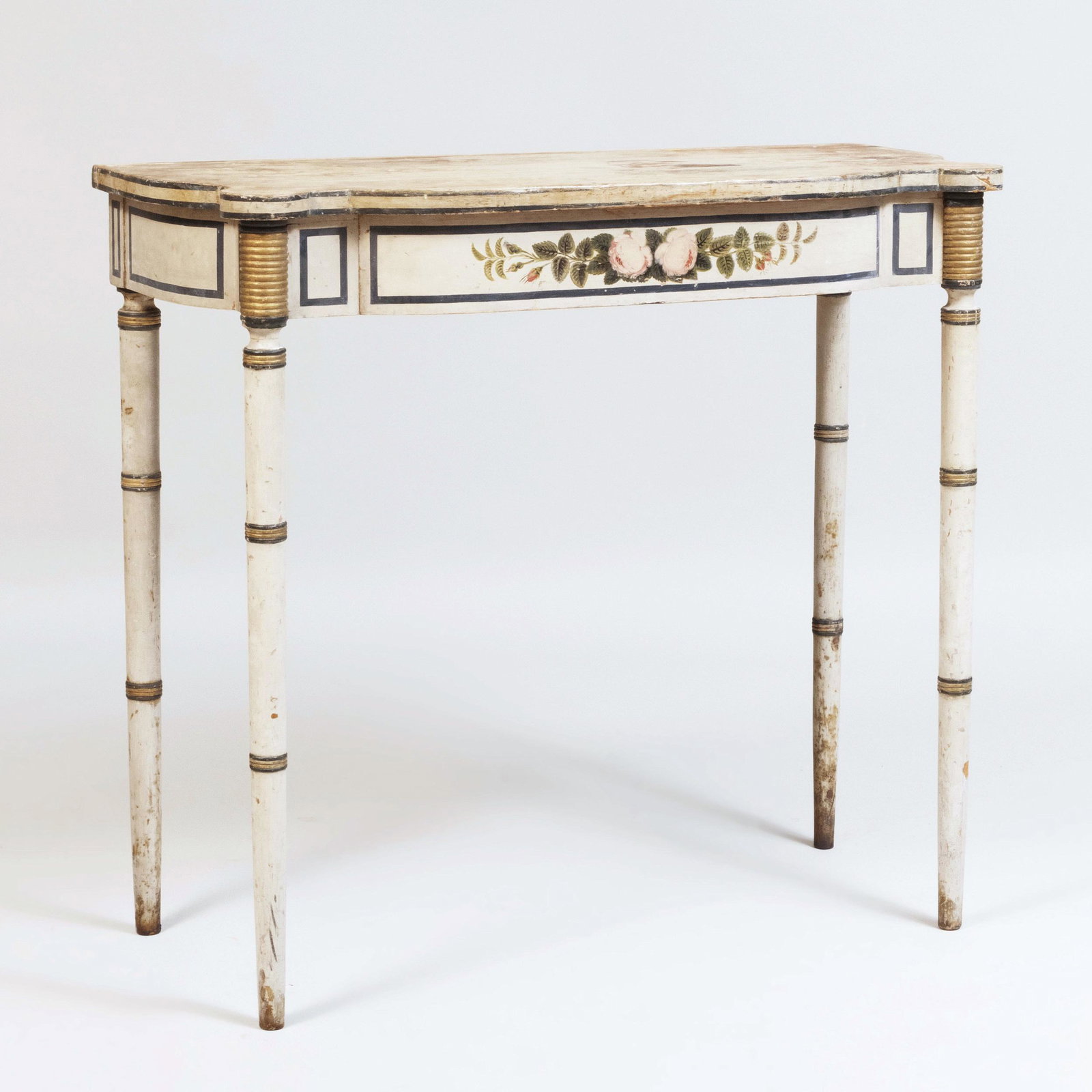 Federal Painted Console Table: Federal Painted Console Table 32 3/4 x 36 x 16 1/4 in.