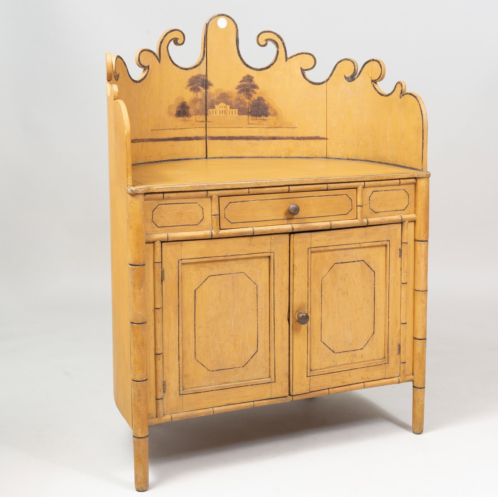 Regency Yellow Painted Chiffonier: Regency Yellow Painted Chiffonier 48 x 35 x 21 in. Sold Christie's, UK, The Old Vicarage, West Malling, September 23, 1998, Lot 919.