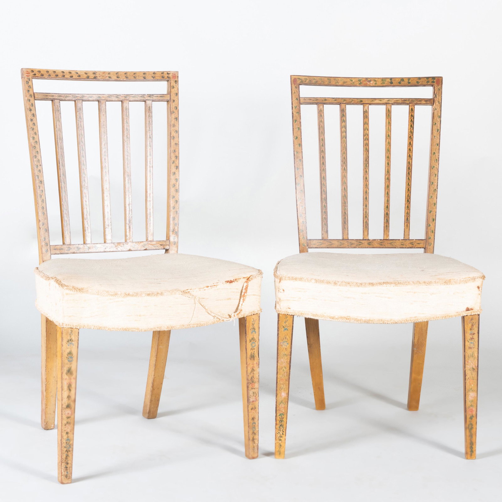 Pair of George III Painted Side Chairs: Pair of George III Painted Side Chairs 37 1/2 x 20 1/2 x 18 in.