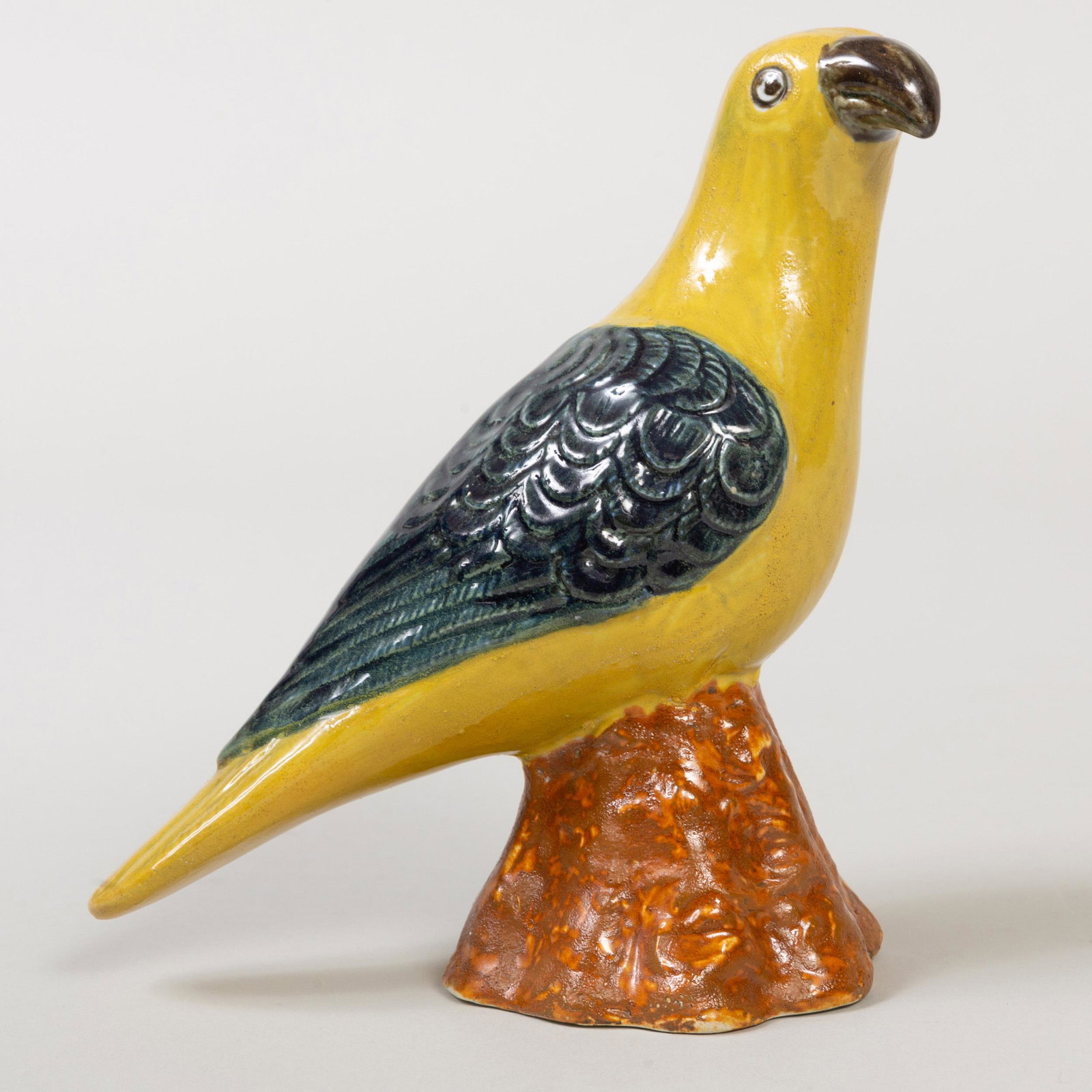 Staffordshire Pearlware Model of a Parrot: Staffordshire Pearlware Model of a Parrot 6 1/2 in. high. John Howard, Woodstock, UK. Property from a Distinguished Gentleman, New York City