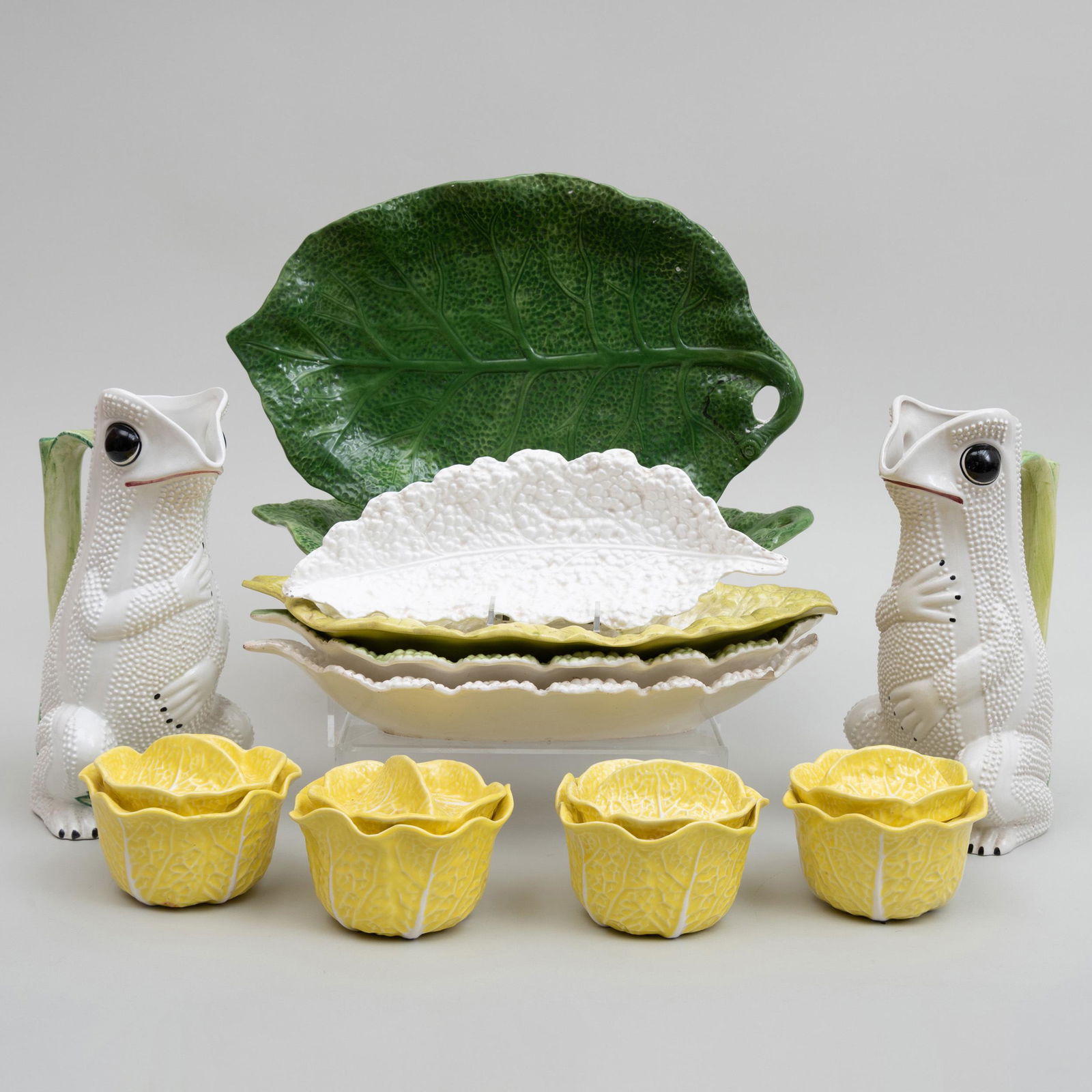 Pair of Italian Porcelain Frog Pitchers and a Group of (1 of 5)
