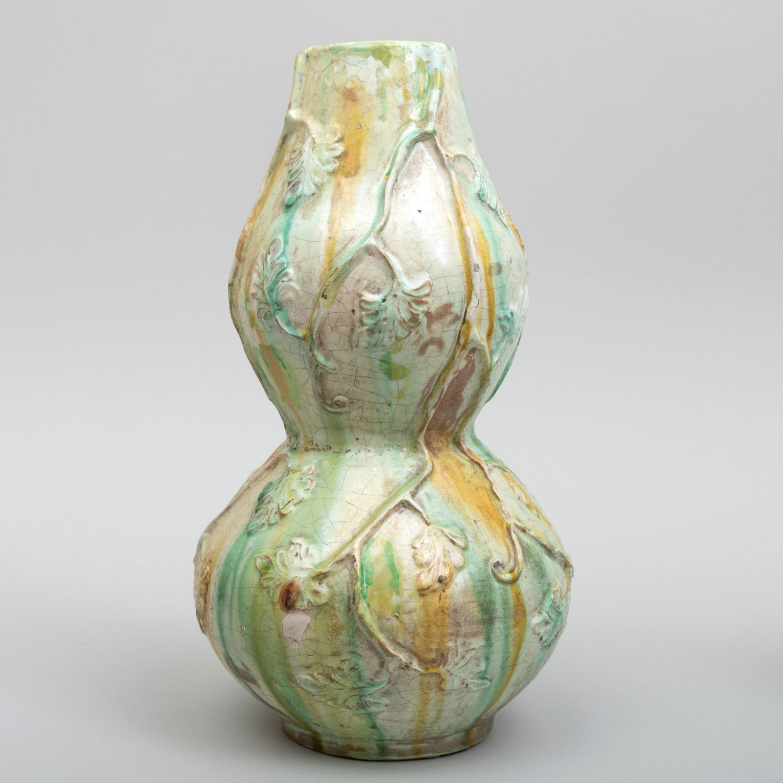 Pottery Splatterware Double Gourd Form Vase (1 of 6)