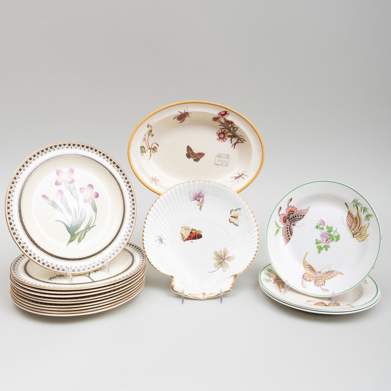 Assembled Group of Wedgwood Creamwares Decorated with (1 of 19)
