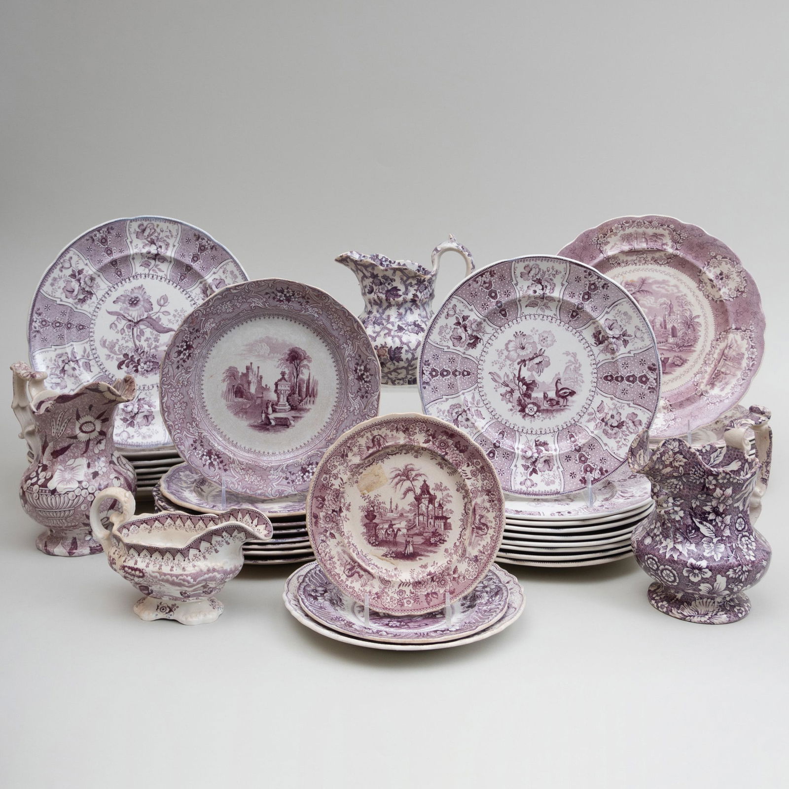 Assembled English Puce Transfer Printed Part Service (1 of 20)