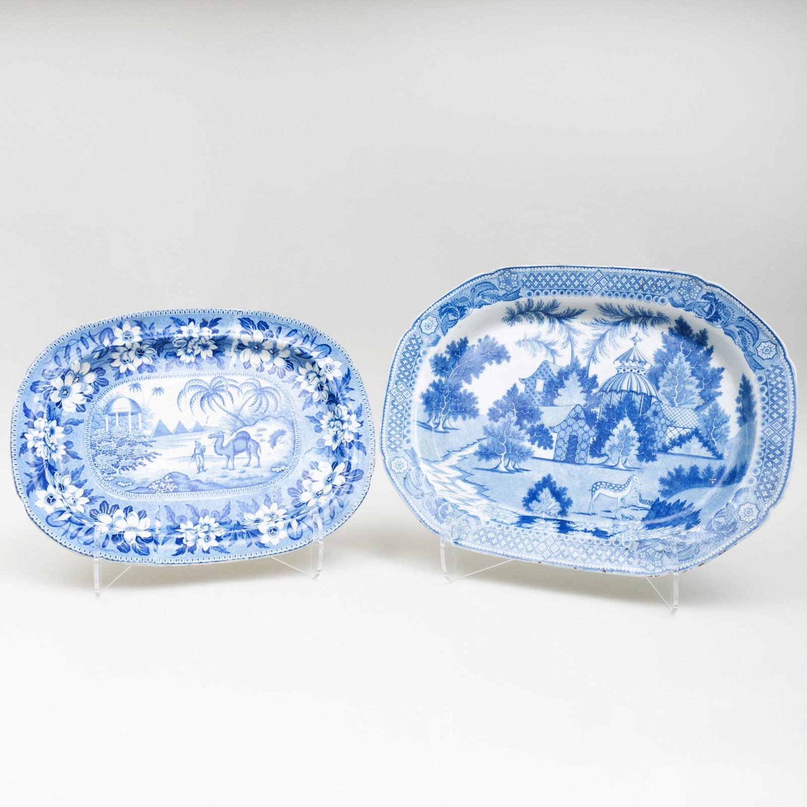 Two English Blue and White Transfer Printed Porcelain (1 of 3)