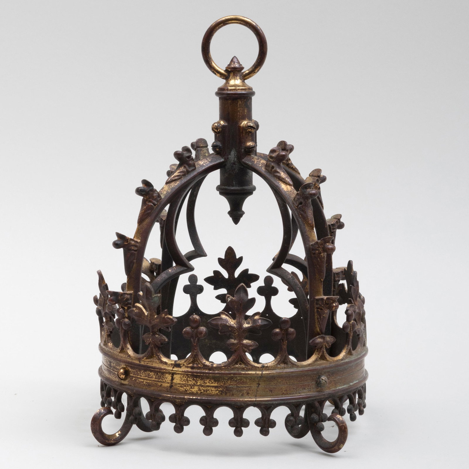 Neo-Gothic Gilt-Metal Model of a Crown: Neo-Gothic Gilt-Metal Model of a Crown 11 x 9 in. diam.