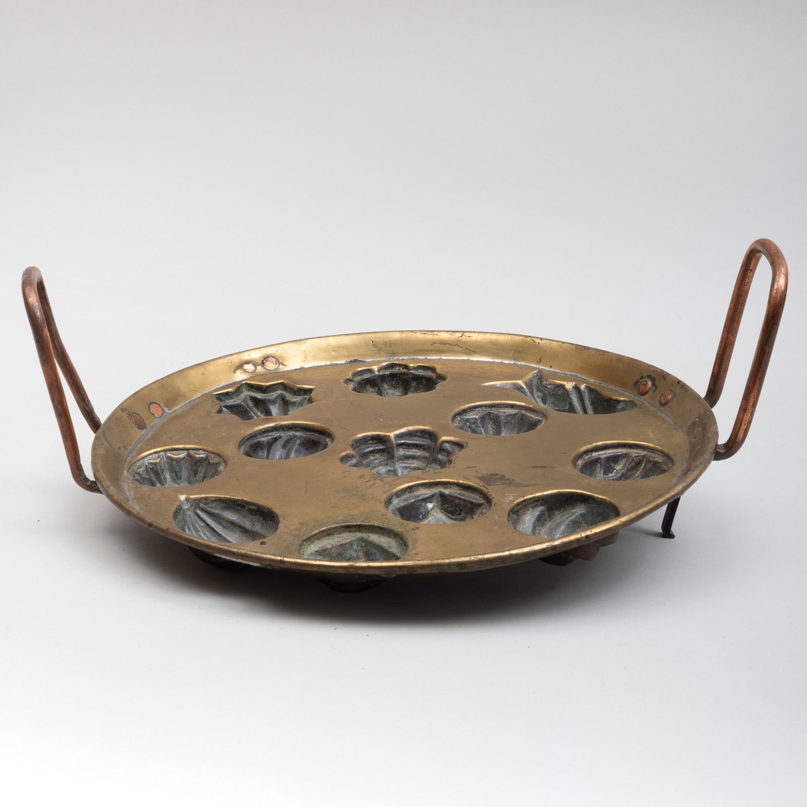 Victorian Brass and Copper Candy Mold: Victorian Brass and Copper Candy Mold 14 in. diam.