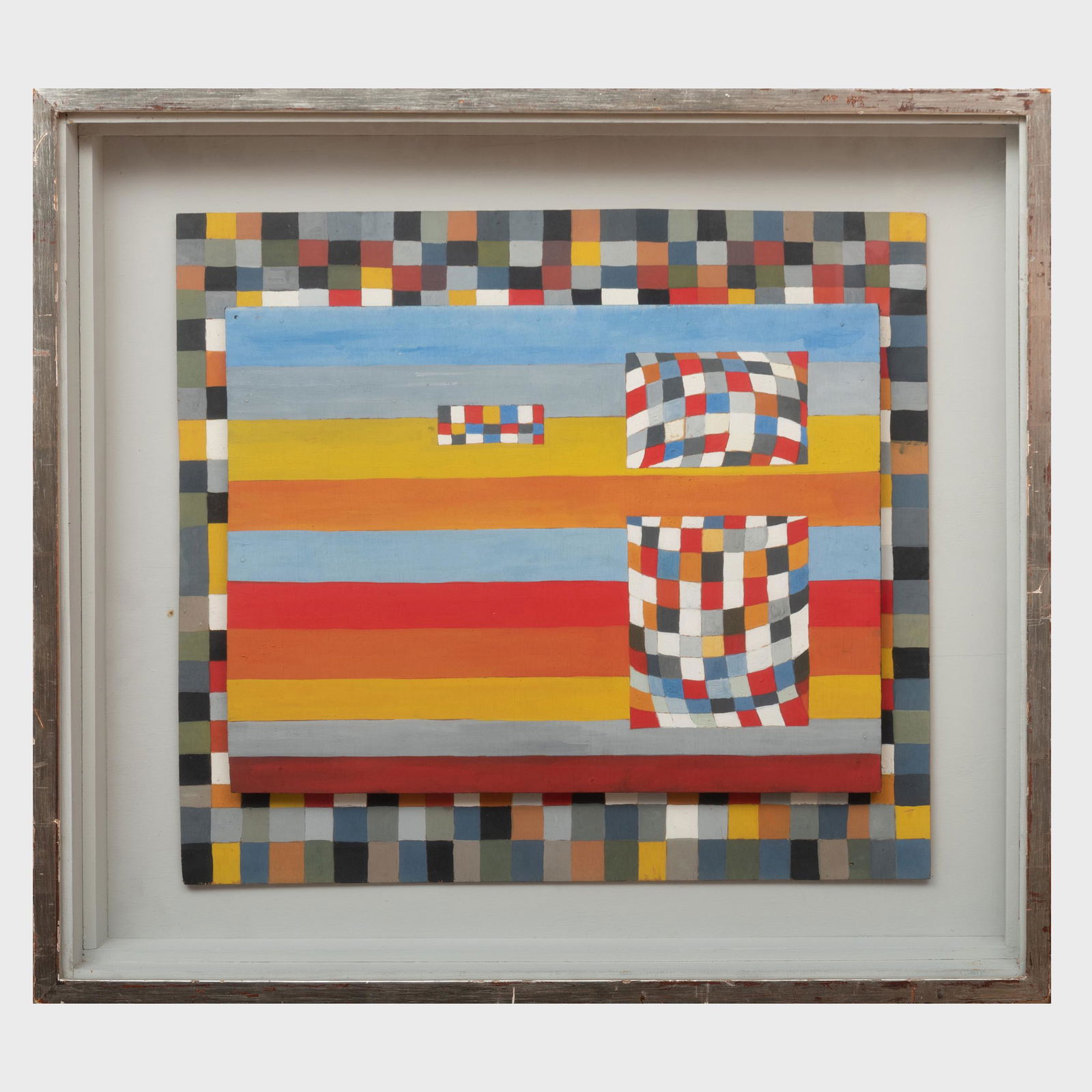 Jack Smith (1928-2011): Painted Relief: Jack Smith (1928-2011): Painted Relief Gouache on board, 1962, signed 'Jack Smith', titled and dated on the reverse, with label from Matthiesen Ltd., London. 20 x 20 in., 25 1/2 x 28 in. (frame). The