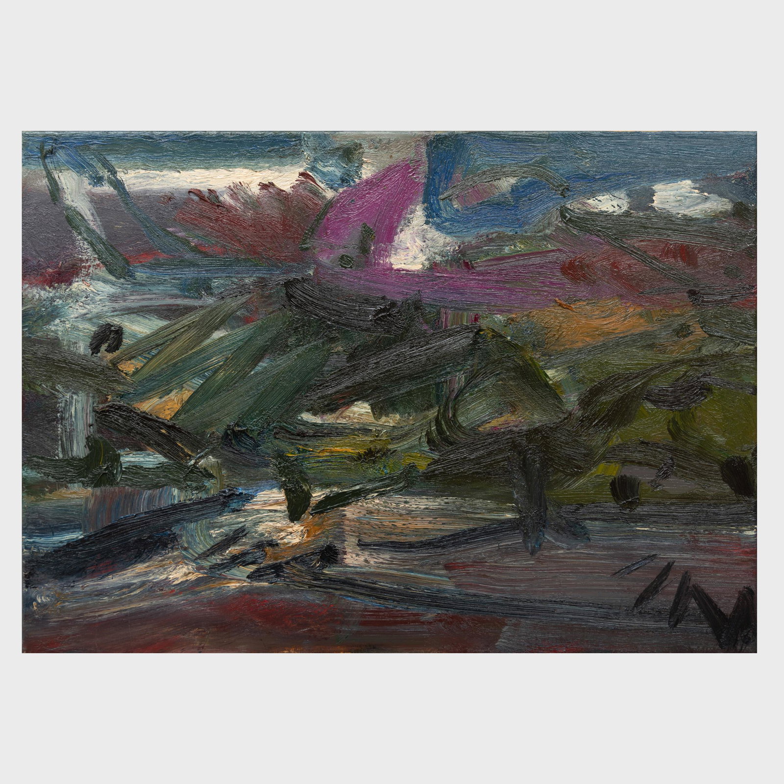 Maurice Cockrill (1936-2013): Broken River: Maurice Cockrill (1936-2013): Broken River Oil on canvas, 2003, signed 'Maurice Cockrill', titled and dated on the reverse. 19 1/2 x 27 1/2 in., unframed. The Collection of Matthew Rutenberg