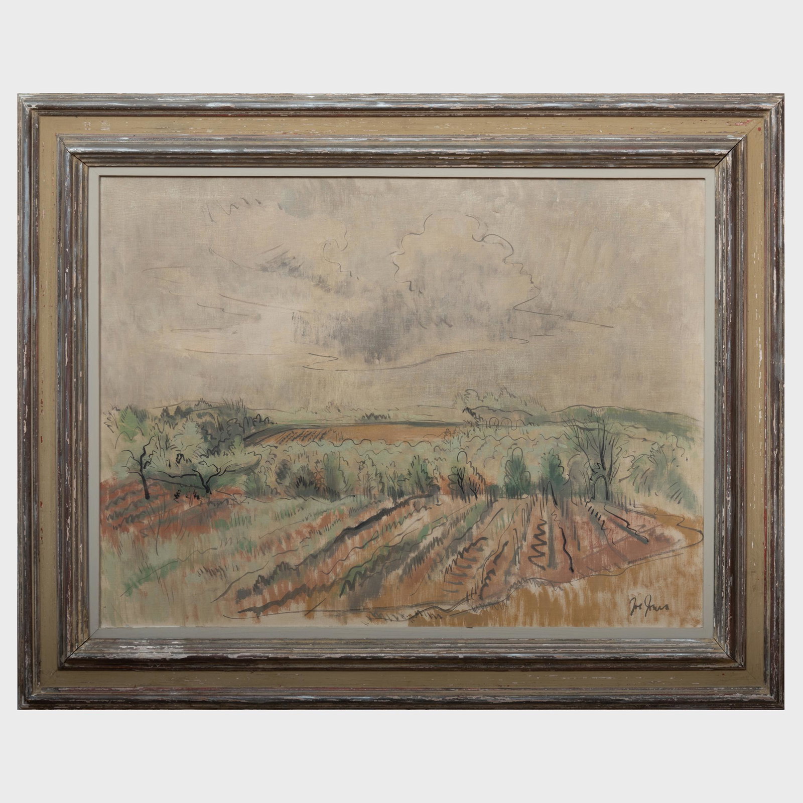 Joe Jones (1900-1963): Orchard on the Hudson: Joe Jones (1900-1963): Orchard on the Hudson Oil on canvas, signed 'Joe Jones' lower right. 30 x 40 in., 40 1/2 x 50 1/2 in. (frame). Sold Doyle, NY, December 3, 2003, Lot 289.