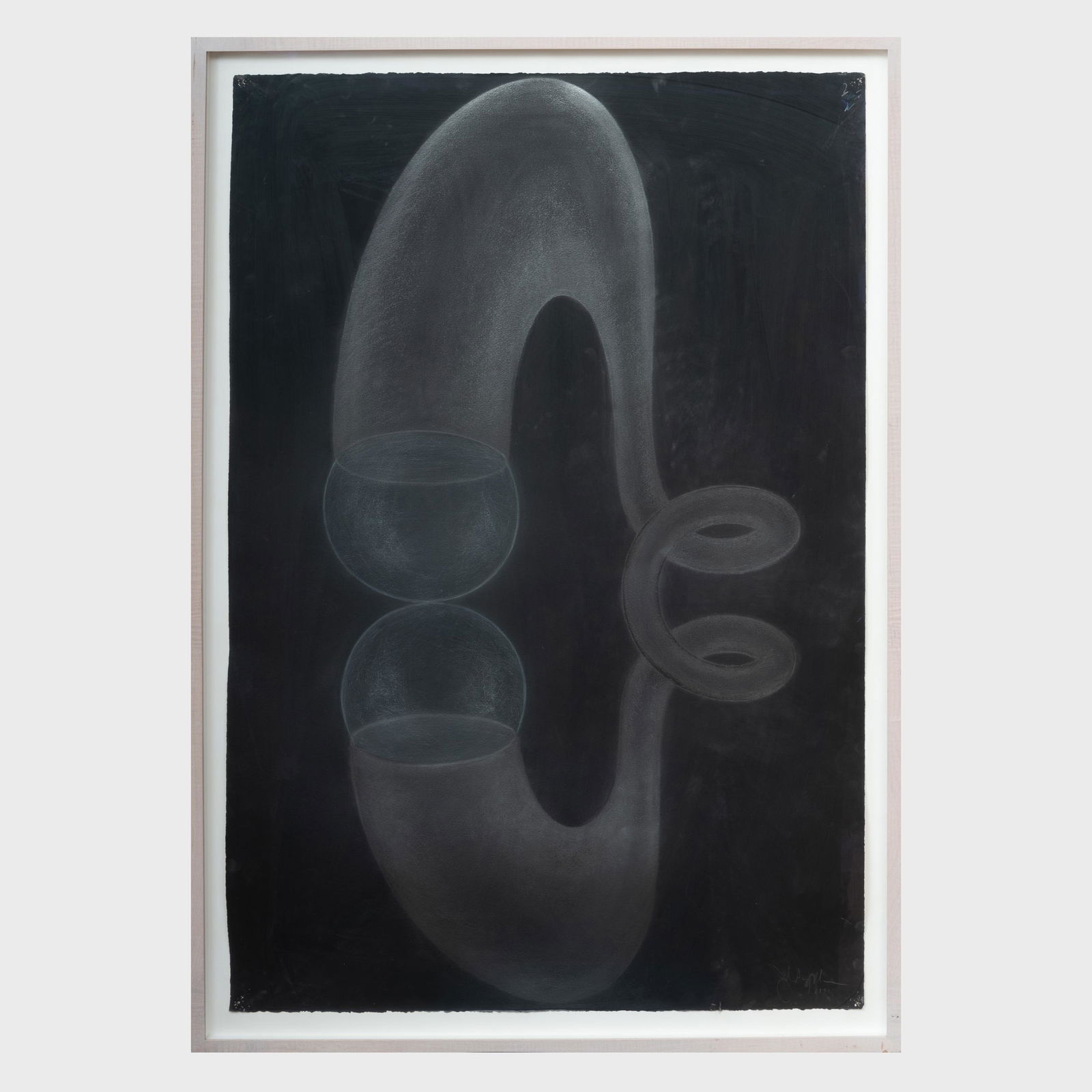 John Newman (b. 1952): Untitled: John Newman (b. 1952): Untitled Colored pencil on paper, 1990, signed 'John Newman' and dated lower right, with label from David Nolan Gallery, NY. 44 x 29 1/2 in. (sheet), 48 x 33 1/2 in. (frame).