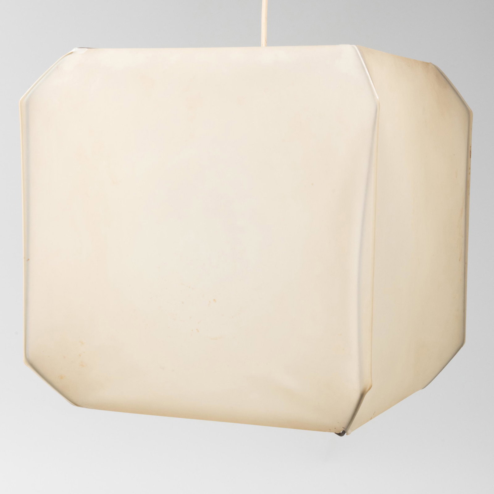Bruno Munari for Danese Milano Brass and Acrylic: Bruno Munari for Danese Milano Brass and Acrylic 'Bali' Suspension Light Marked 'Danese Milano' on the metal section. The shade 12 x 11 3/4 x 11 3/4 in.