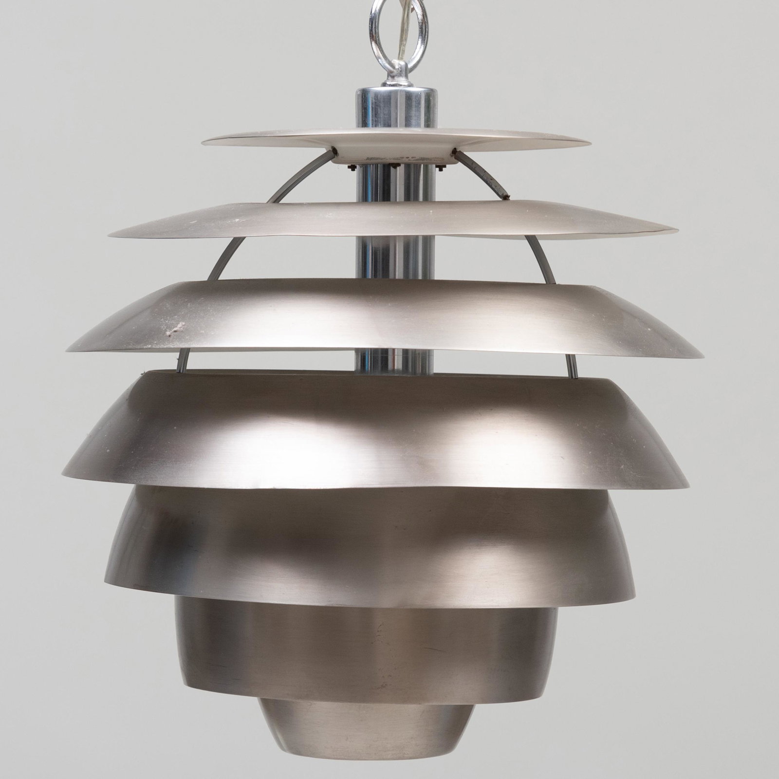 Stilonovo Brushed Nickel Pendant Light: Stilonovo Brushed Nickel Pendant Light 32 x 14 in. diam.
