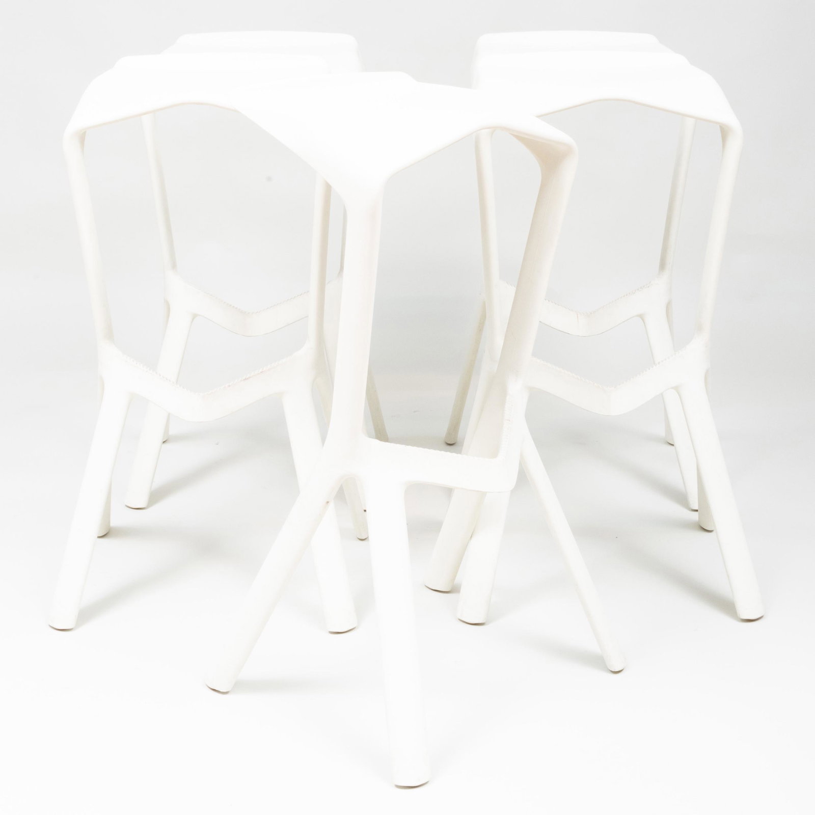 Konstantin Grcic Five Plastic 'Miura' Bar Chairs: Konstantin Grcic Five Plastic 'Miura' Bar Chairs 32 x 17 3/4 x 15 1/4 in.