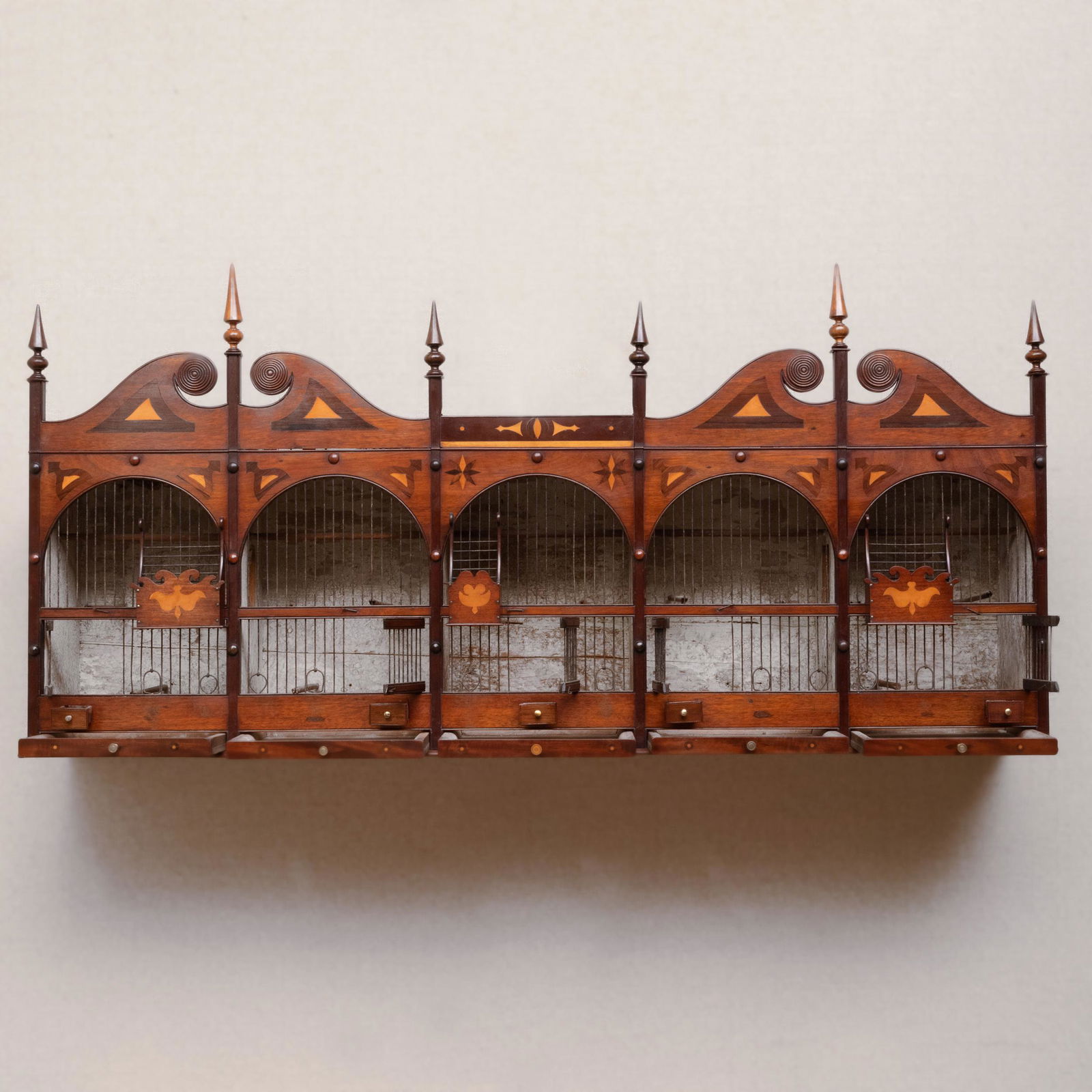 Regency Inlaid Mahogany and Fruitwood Finch Box (1 of 14)