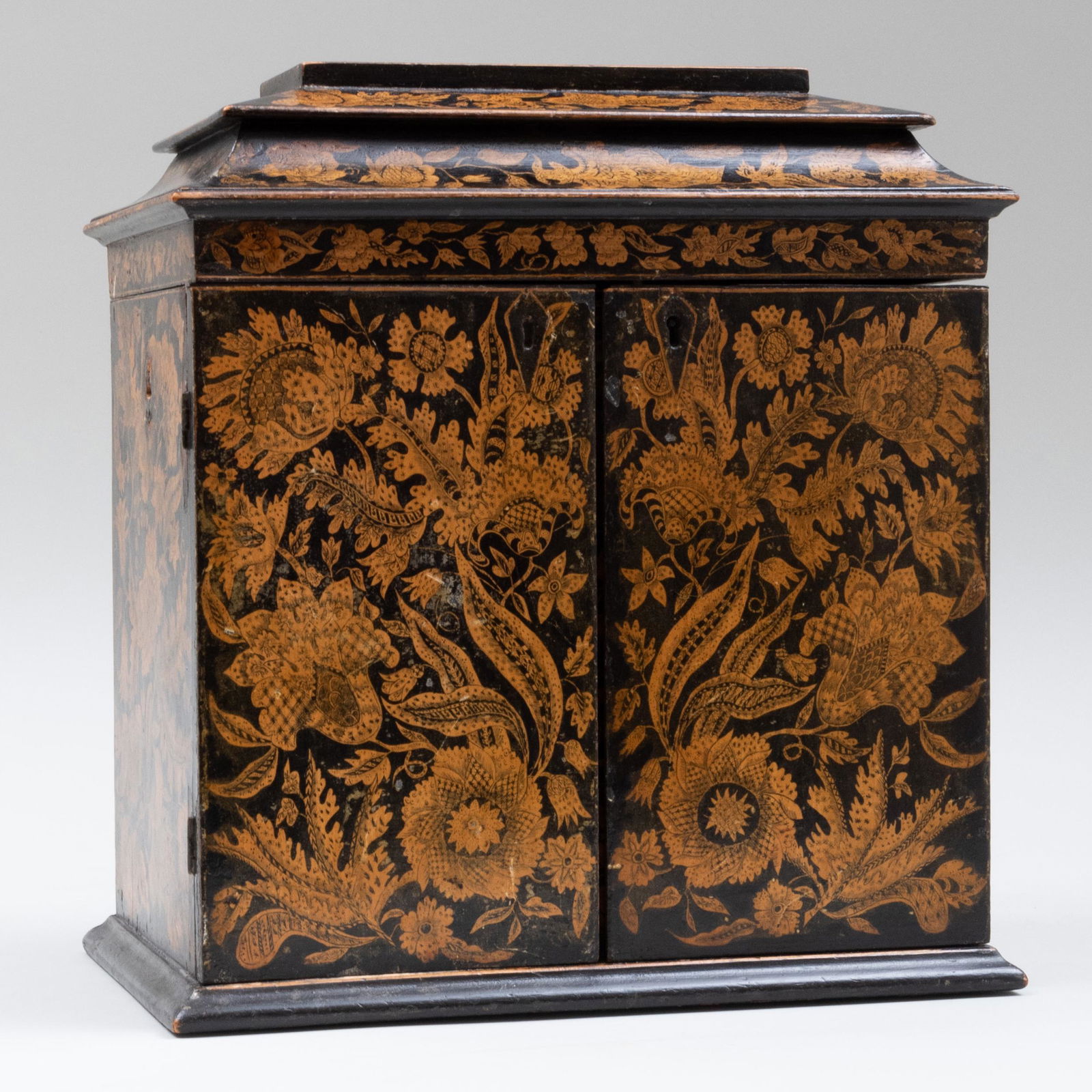 Regency Penwork Jewelry Cabinet (1 of 11)