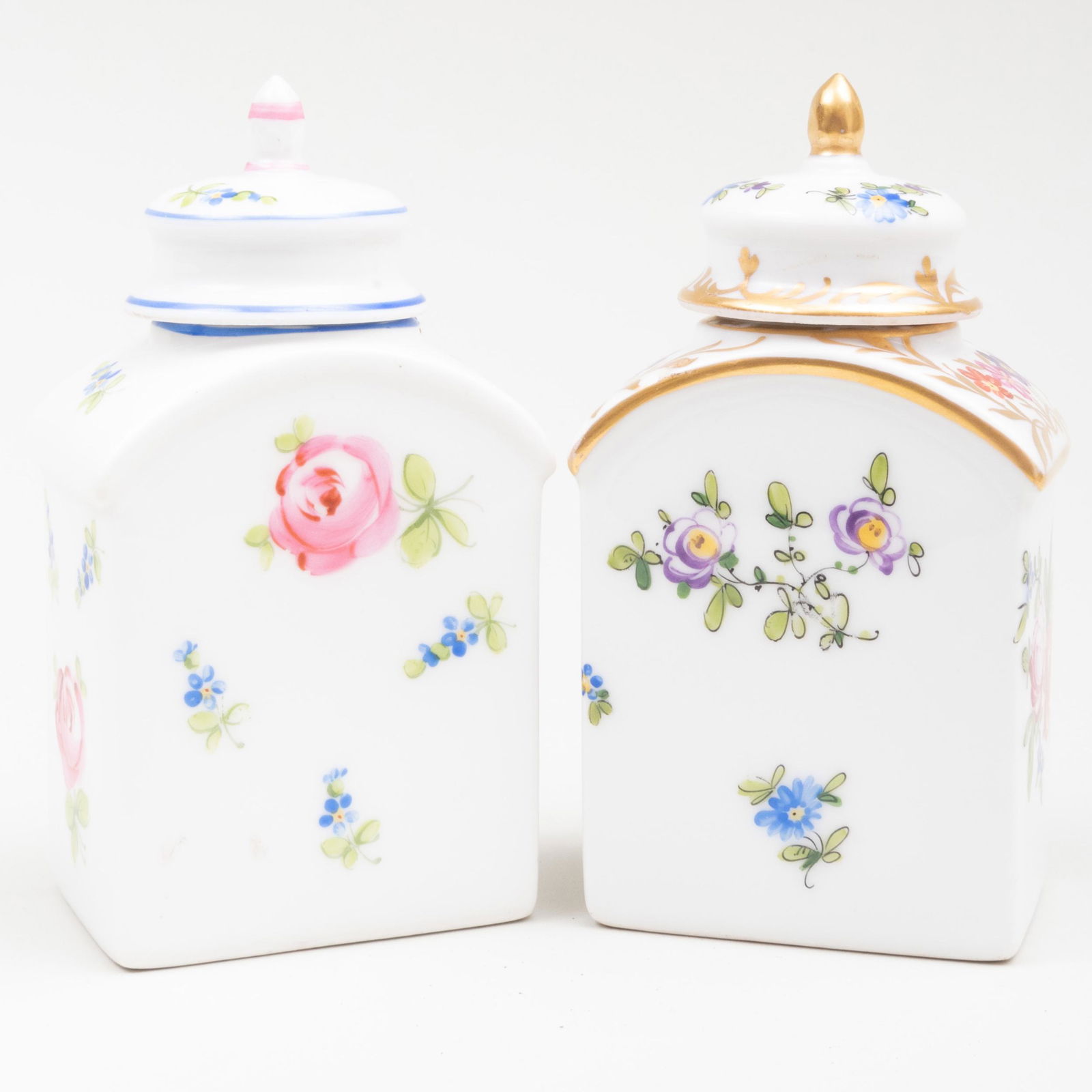 Two Austrian Porcelain Tea Caddies and Covers (1 of 9)