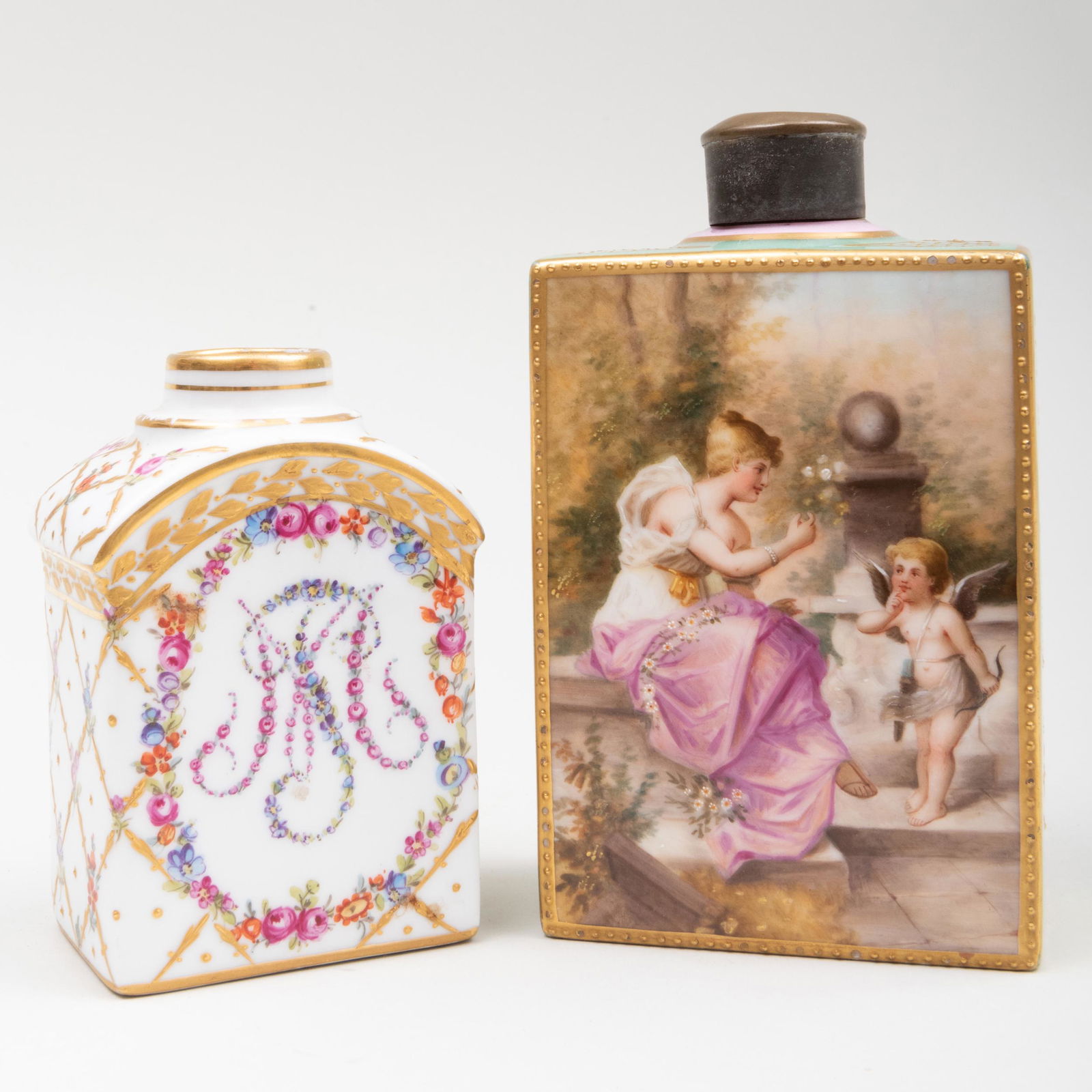 Two Austrian Porcelain Tea Caddies (1 of 9)