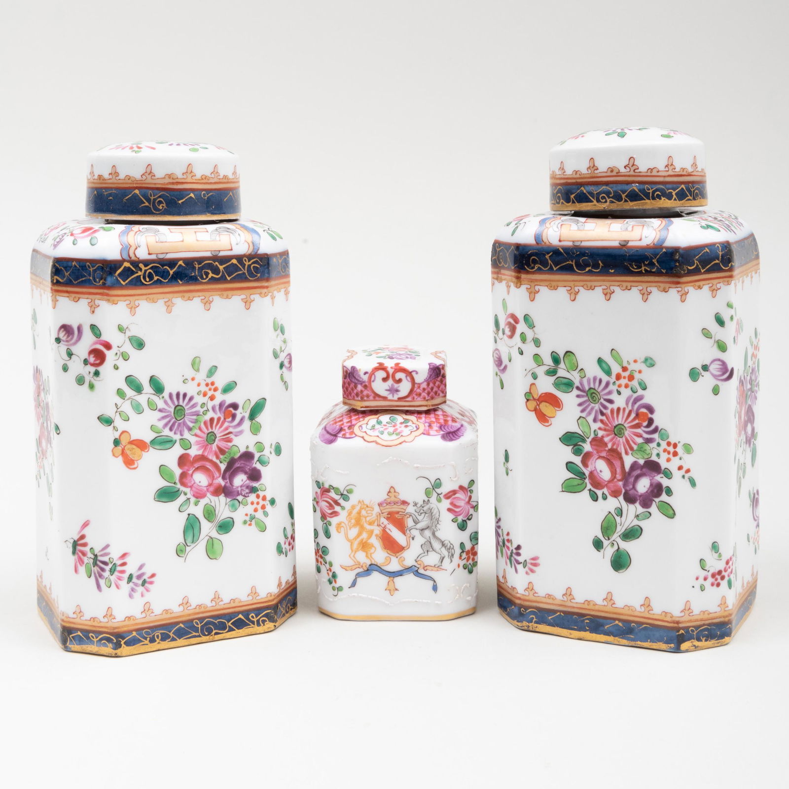 Pair of Samson Chinese Export Style Tea Caddies and a (1 of 8)