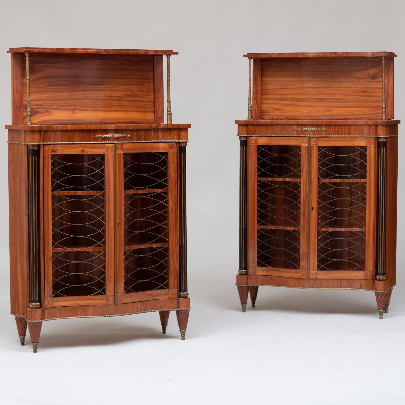 Pair of Regency Gilt-Metal-Mounted Rosewood Chiffoniers (1 of 9)