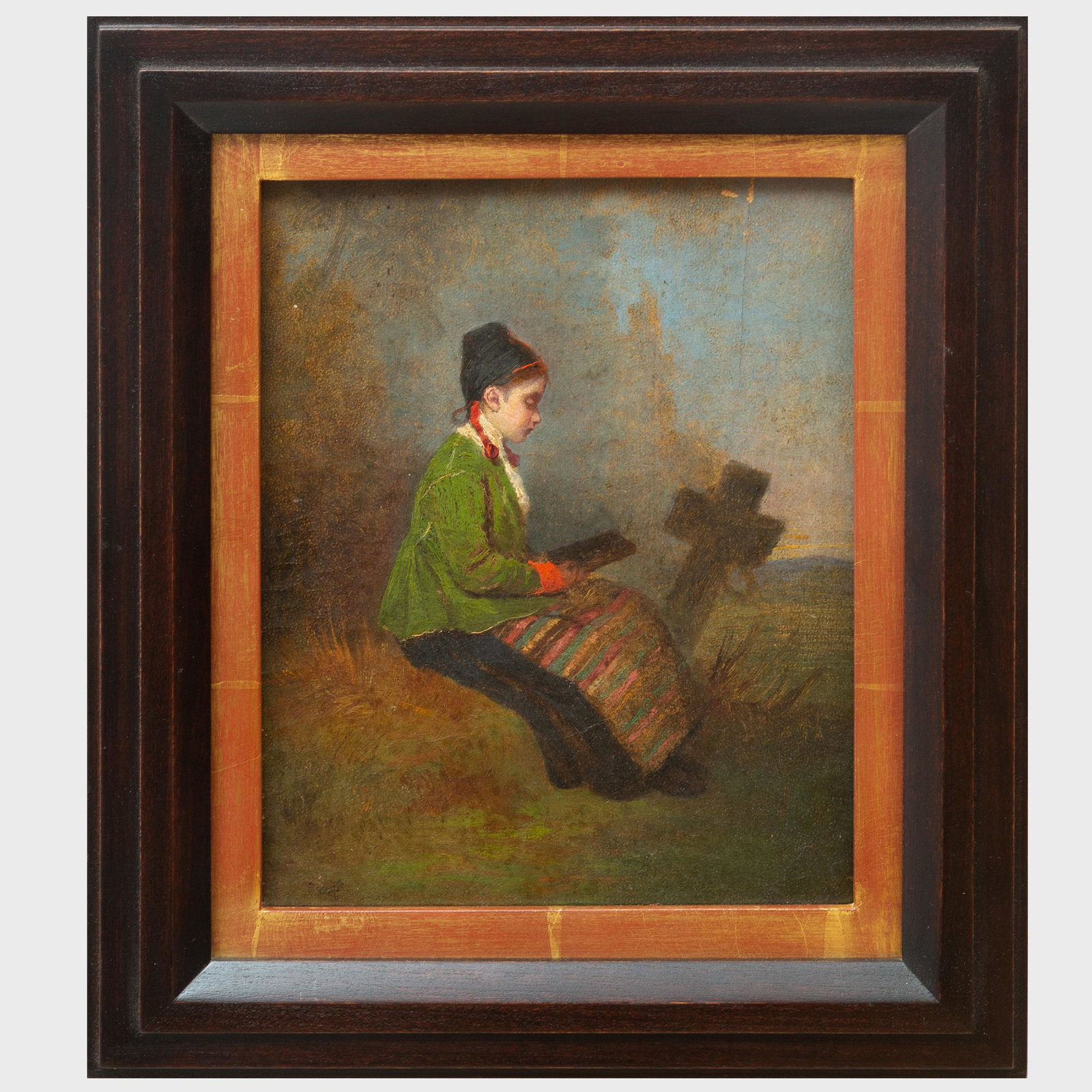 Johan Fredrik Hockert (1826-1866): Ratviskulla Oil on: Johan Fredrik Hockert (1826-1866): Ratviskulla Oil on canvas, 1860, indistinctly inscribed on the reverse. 9 x 7 in., 12 x 10 in. (frame). Sold Bukowskis, Sweden, November 25, 1998, Lot 100.
