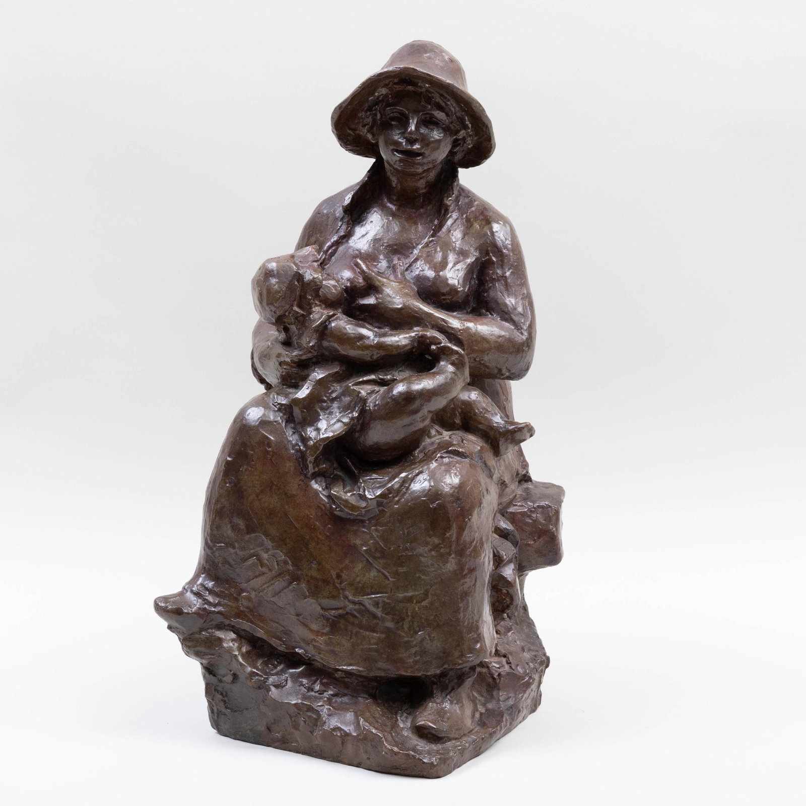 After Pierre-Auguste Renoir (1841-1919): Maternité: After Pierre-Auguste Renoir (1841-1919): Maternité Bronze, inscribed 'Renoir' lower left, with the foundry mark lower back, presumably cast by Richard Guino. 21 1/2 x 11 x 9 in.