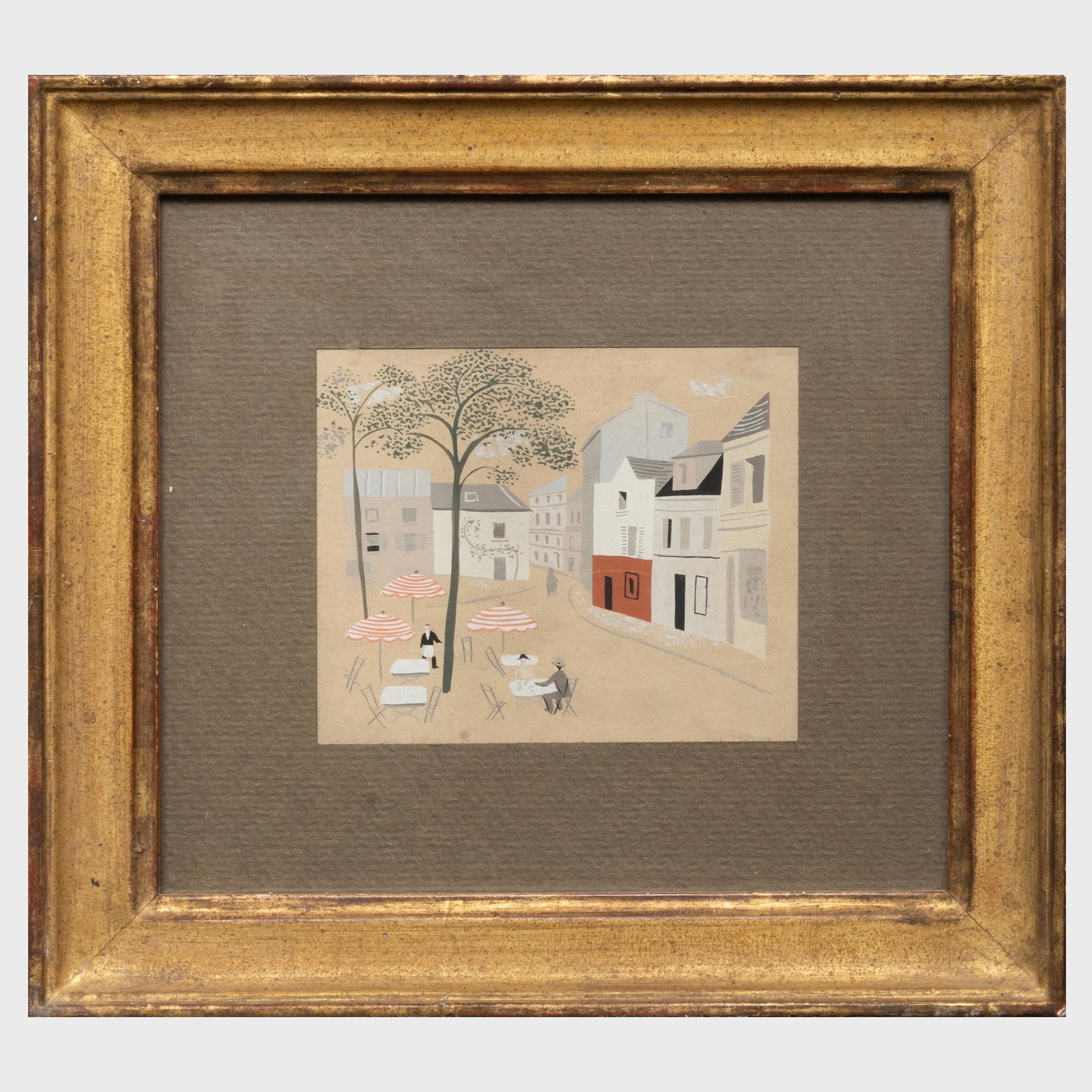 Jean Hugo (1894-1984): Monmartre: Jean Hugo (1894-1984): Monmartre Pochoir on paper, unsigned, inscribed 'Jean Hugo' and titled in another hand on the reverse. 4 x 5 in. (image), 9 3/4 x 10 1/2 in. (frame).Note: These images appear in