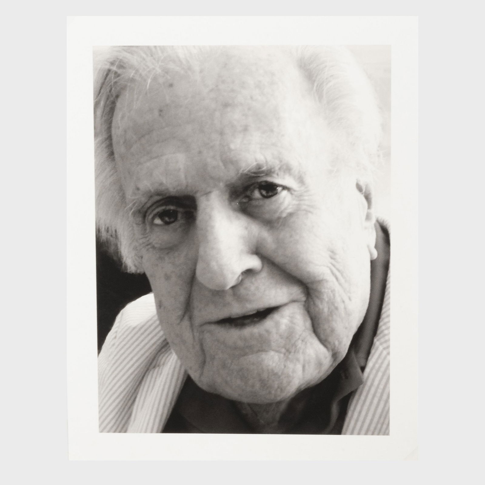 Gideon Lewin (b. 1939): John Richardson: Gideon Lewin (b. 1939): John Richardson Black and white print, 2017, signed, dated and inscribed 'For John with all warm wishes' on the reverse; together with 21st Century School: John Richardson, b