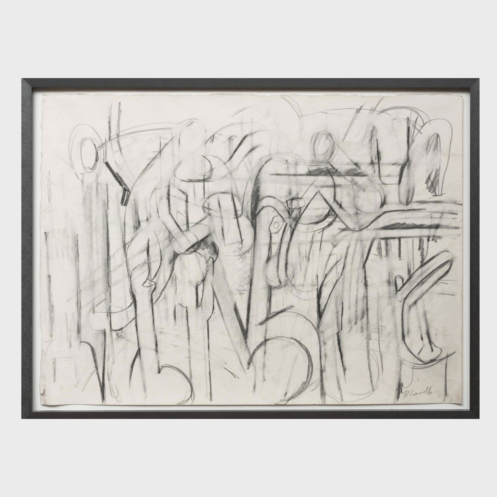 20th Century School: Untitled: 20th Century School: Untitled Pencil on paper, indistinctly signed '?H Lavelle' lower right. 11 x 14 3/4 in. (sheet), 12 1/4 x 16 1/4 in. (frame). John Richardson: A Scholar Collects