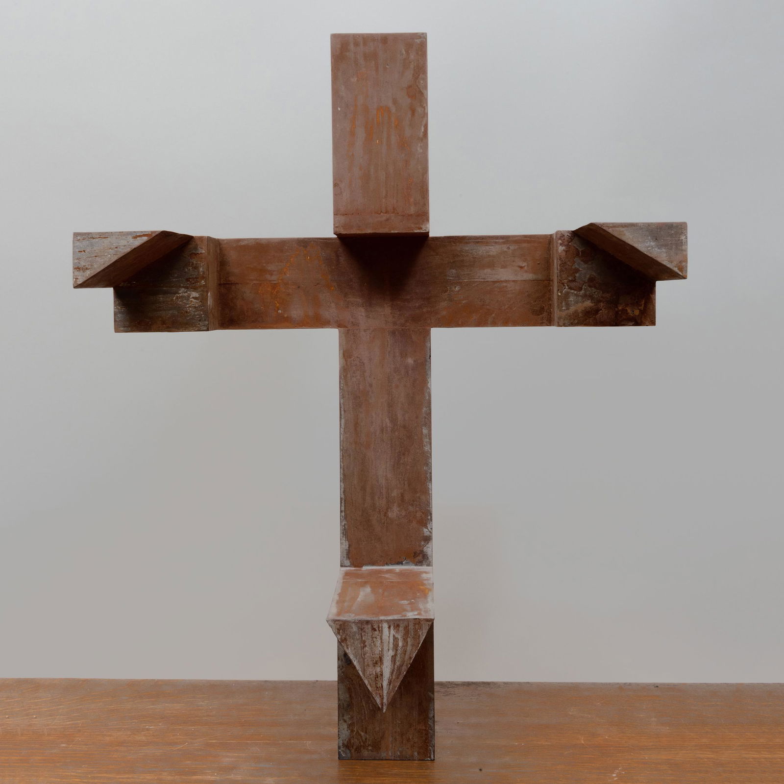 Keith Milow (b. 1945): Cross: Keith Milow (b. 1945): Cross Metal wall sculpture. 20 in. (Height). John Richardson: A Scholar Collects