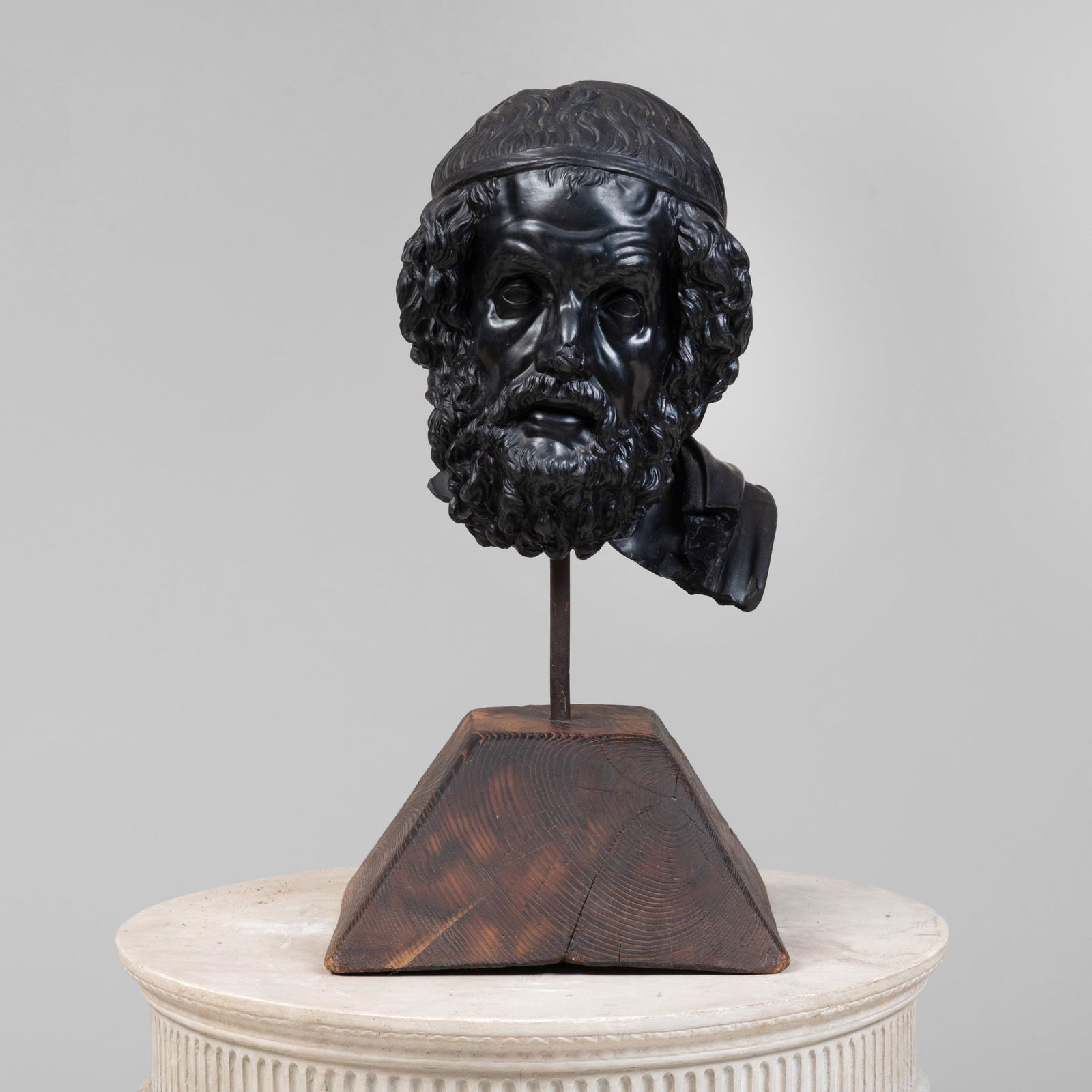 Ebonized Plaster Bust of Homer: Ebonized Plaster Bust of Homer 22 x 12 x 11 in. (overall). John Richardson: A Scholar Collects